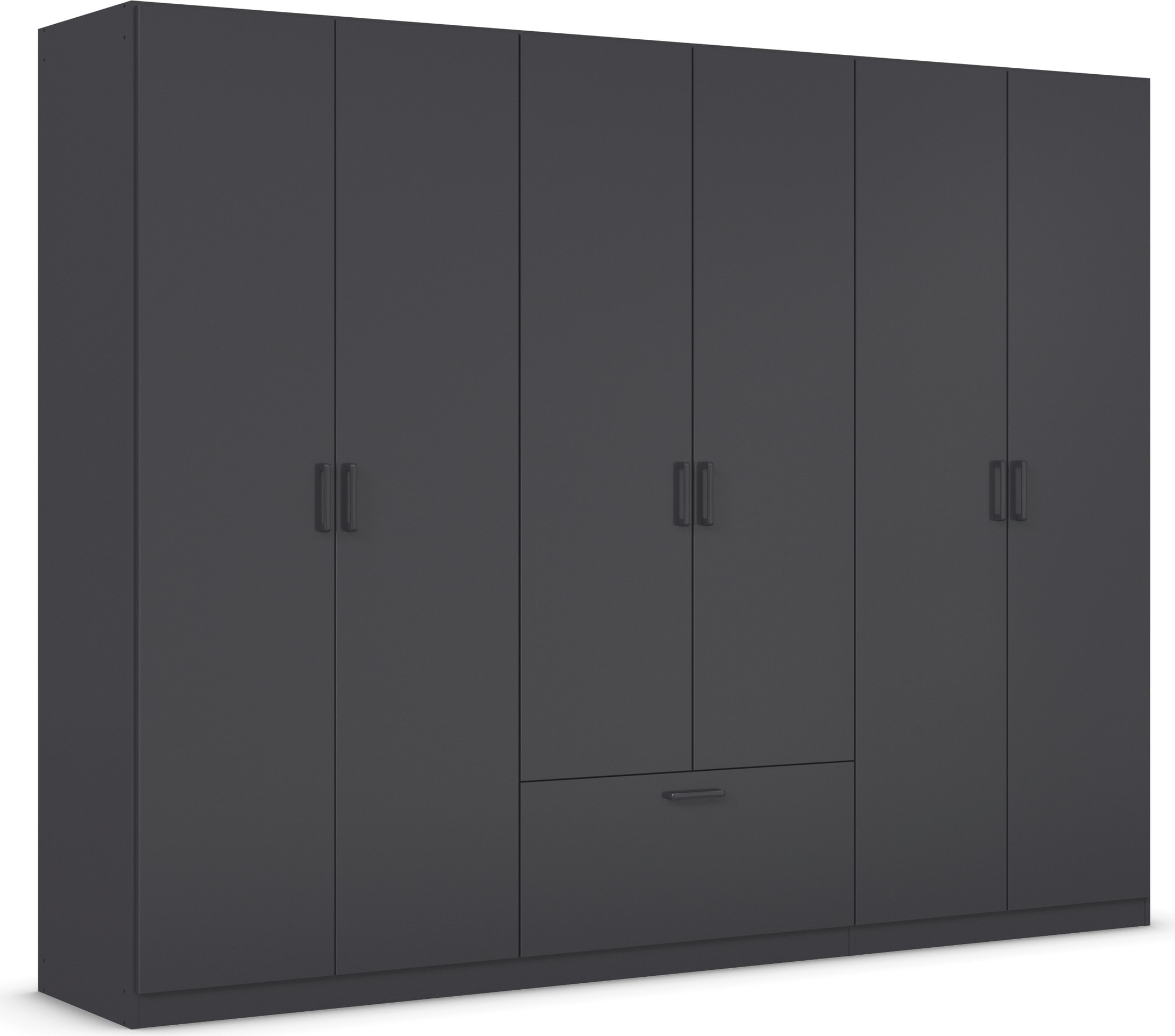 rauch Drehtürenschrank »Kleiderschrank Schrank Garderobe Wäscheschrank BARI«, mit Schubasten mittig, moderner Griff in Graumetallic MADE IN GERMANY