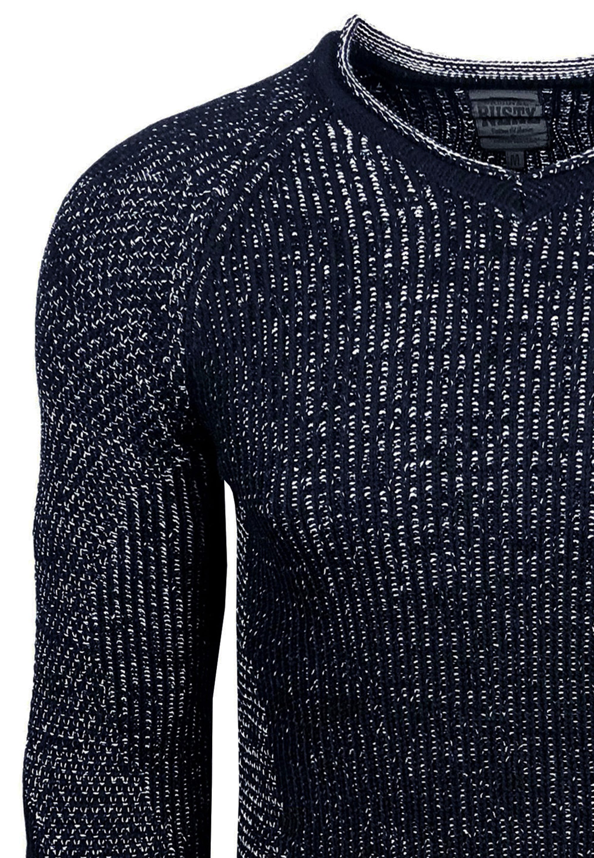 Rusty Neal Strickpullover, mit ausgefallenem Strickmuster