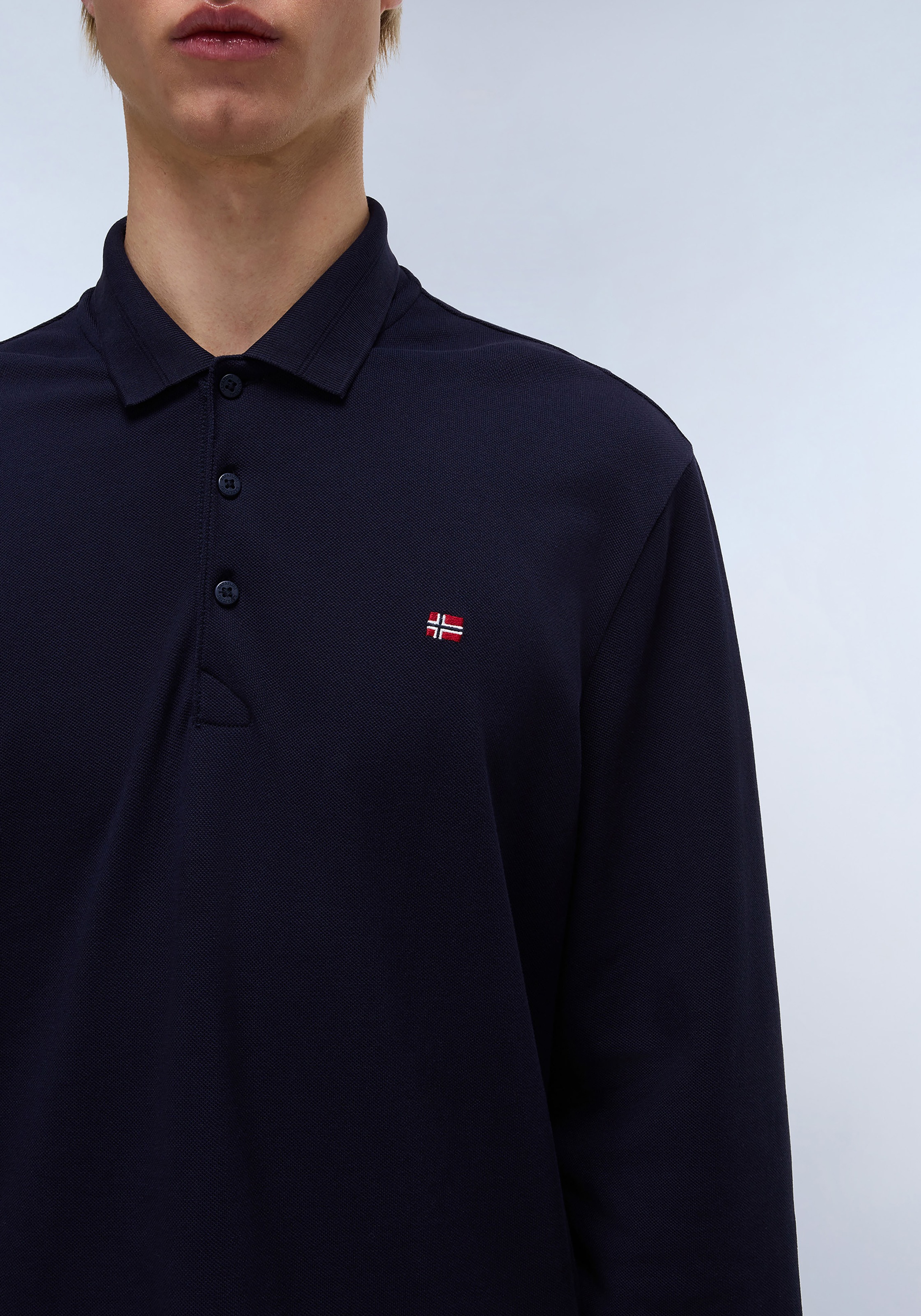 Napapijri Langarm-Poloshirt »EALIS LS 1«, Mit Rundhalsausschnitt