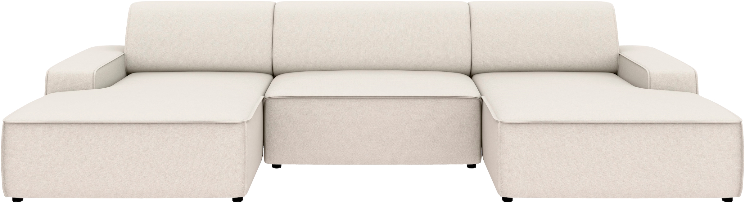 TRENDMANUFAKTUR Wohnlandschaft »Graz, wahlweise mit Sitzvorschub und Bettkasten, U-Form, Breite 329 cm«, in Cord-, haustierfreundlichem LEO Struktur- oder LUMOS-3D-Bezug