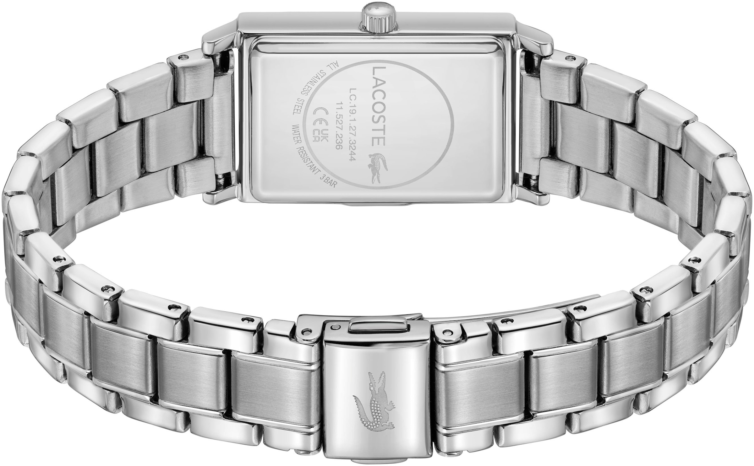 Lacoste Quarzuhr »CATHERINE«, Armbanduhr, Damenuhr, analog, Glaskristalle, Edelstahlarmband