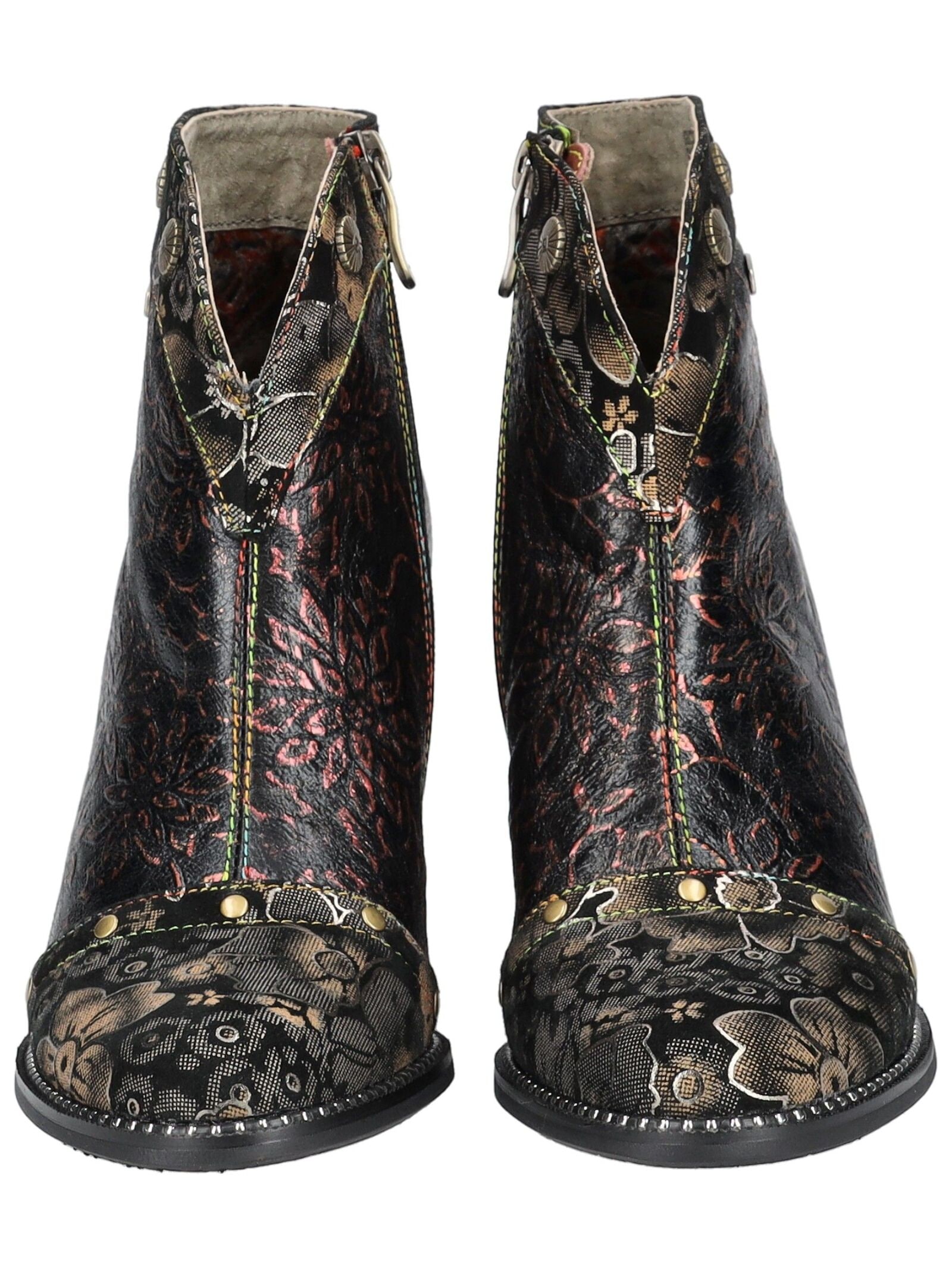 LAURA VITA High-Heel-Stiefelette »LAURA VITA Stiefelette Leder/Textil«