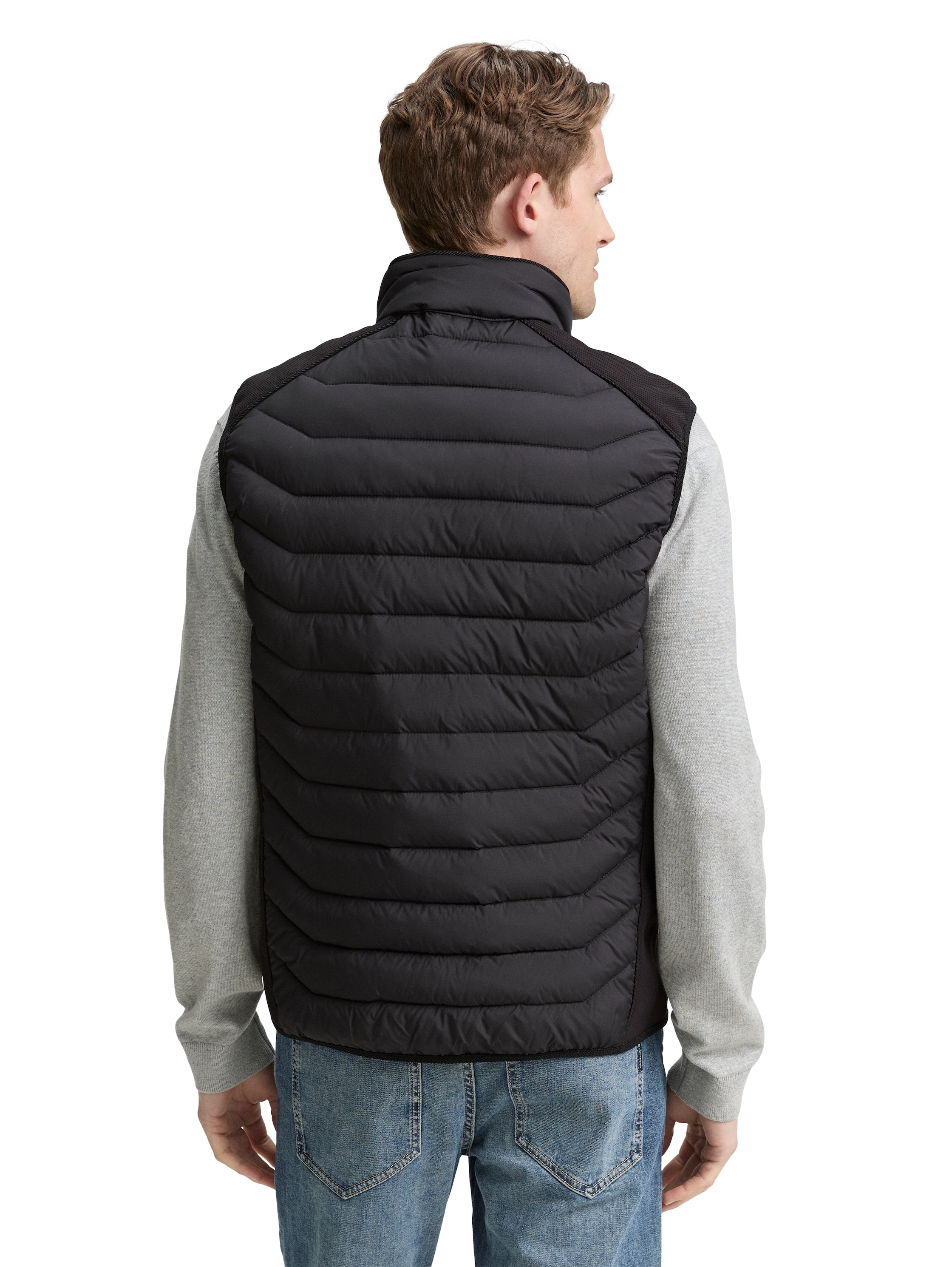 TOM TAILOR Steppweste, mit Logo Stickerei