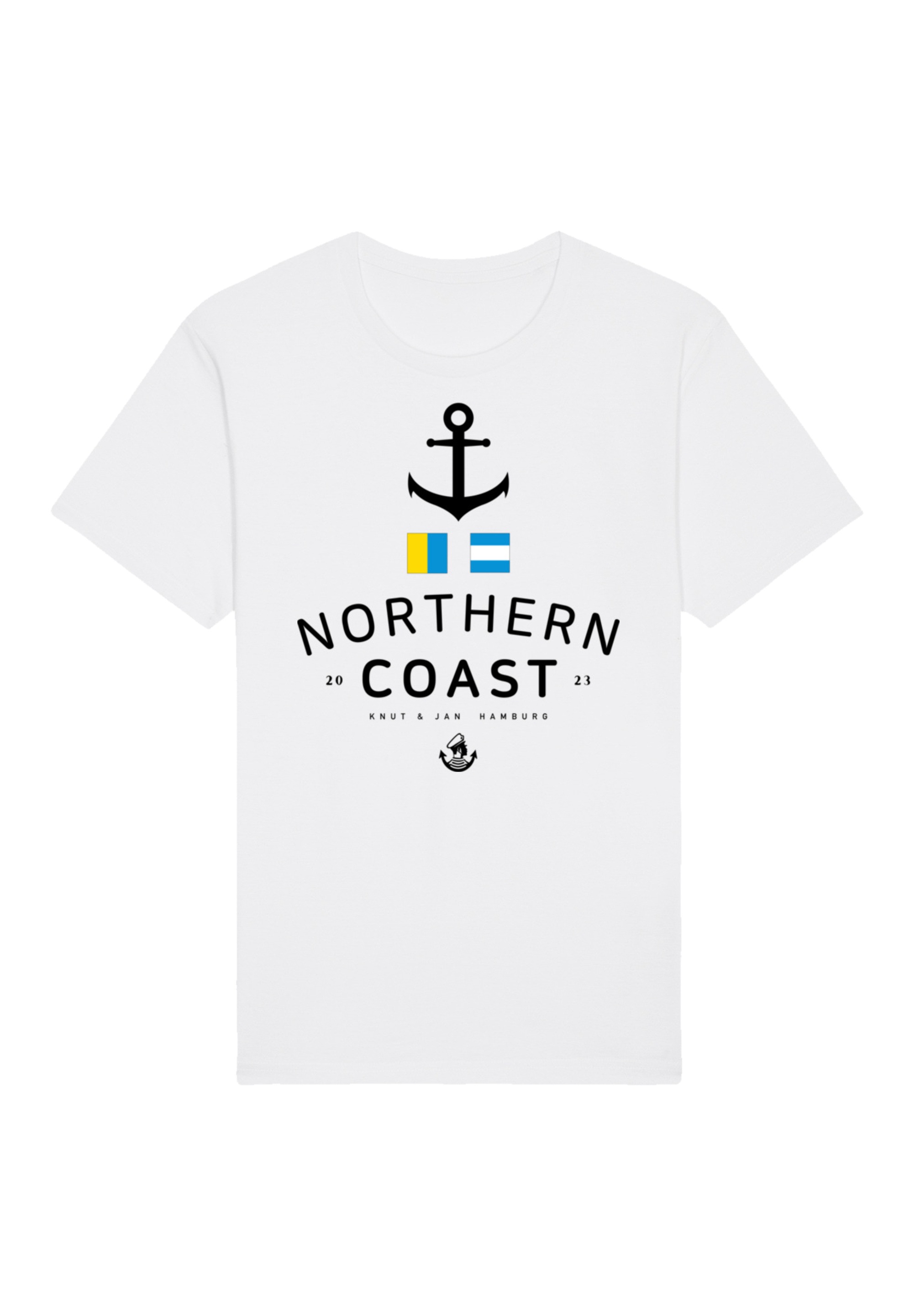 F4NT4STIC T-Shirt "Nordsee Flaggen Knut & Jan Hamburg", Premium Qualität günstig online kaufen