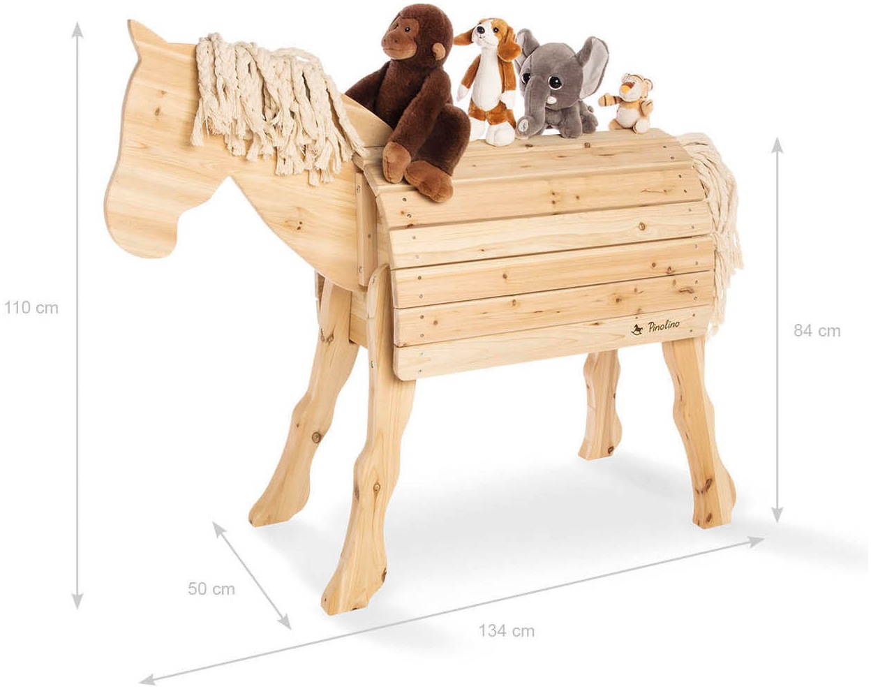Pinolino® Stehpferd »Niels, natur«, aus Holz, für draußen