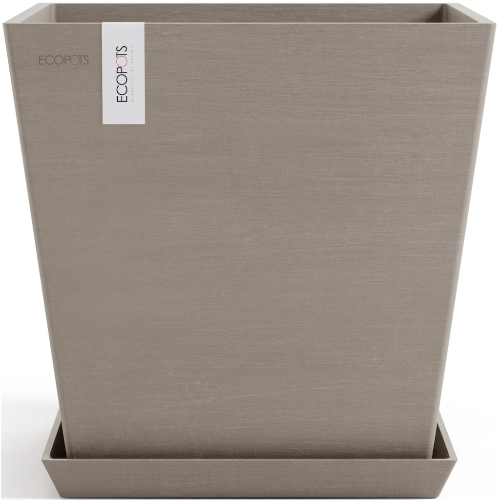 ECOPOTS Blumentopf »Rotterdam 35 + Wassersystem Taupe«