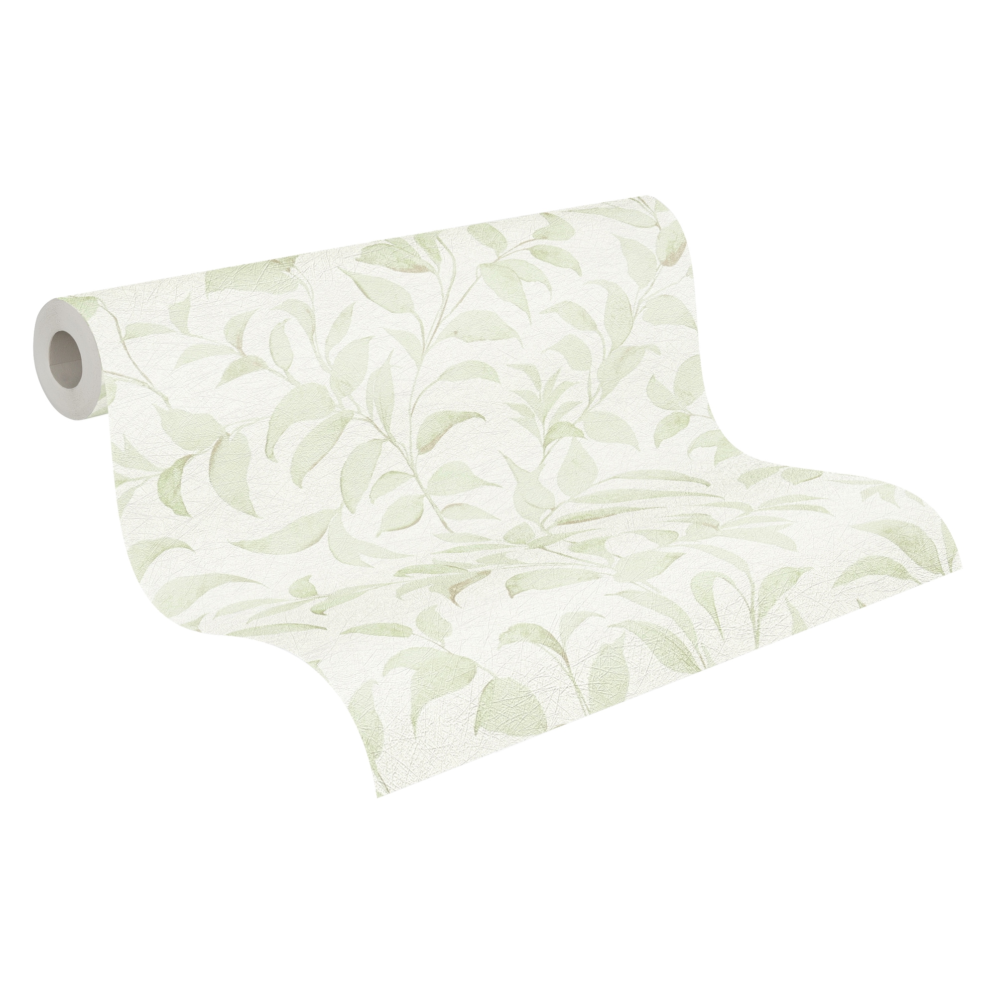 A.S. Création Vliestapete "Florale Blättertapete" Schimmernd Geprägt Tapete Floral Strukturiert Metallisch
