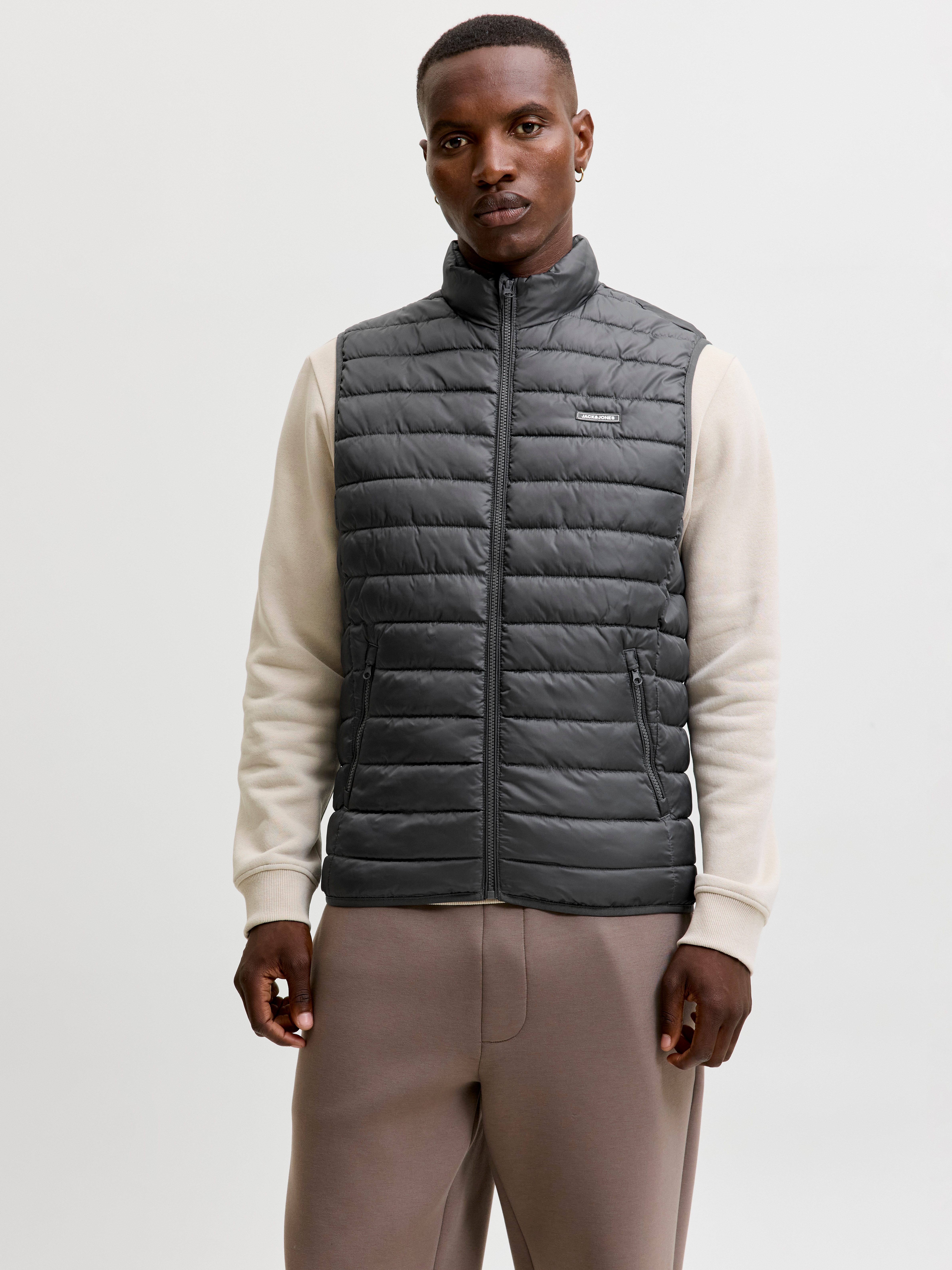 Jack & Jones Steppweste "JJELVIS LIGHT BODYWARMER COLLAR" Kunstfaser, regular fit