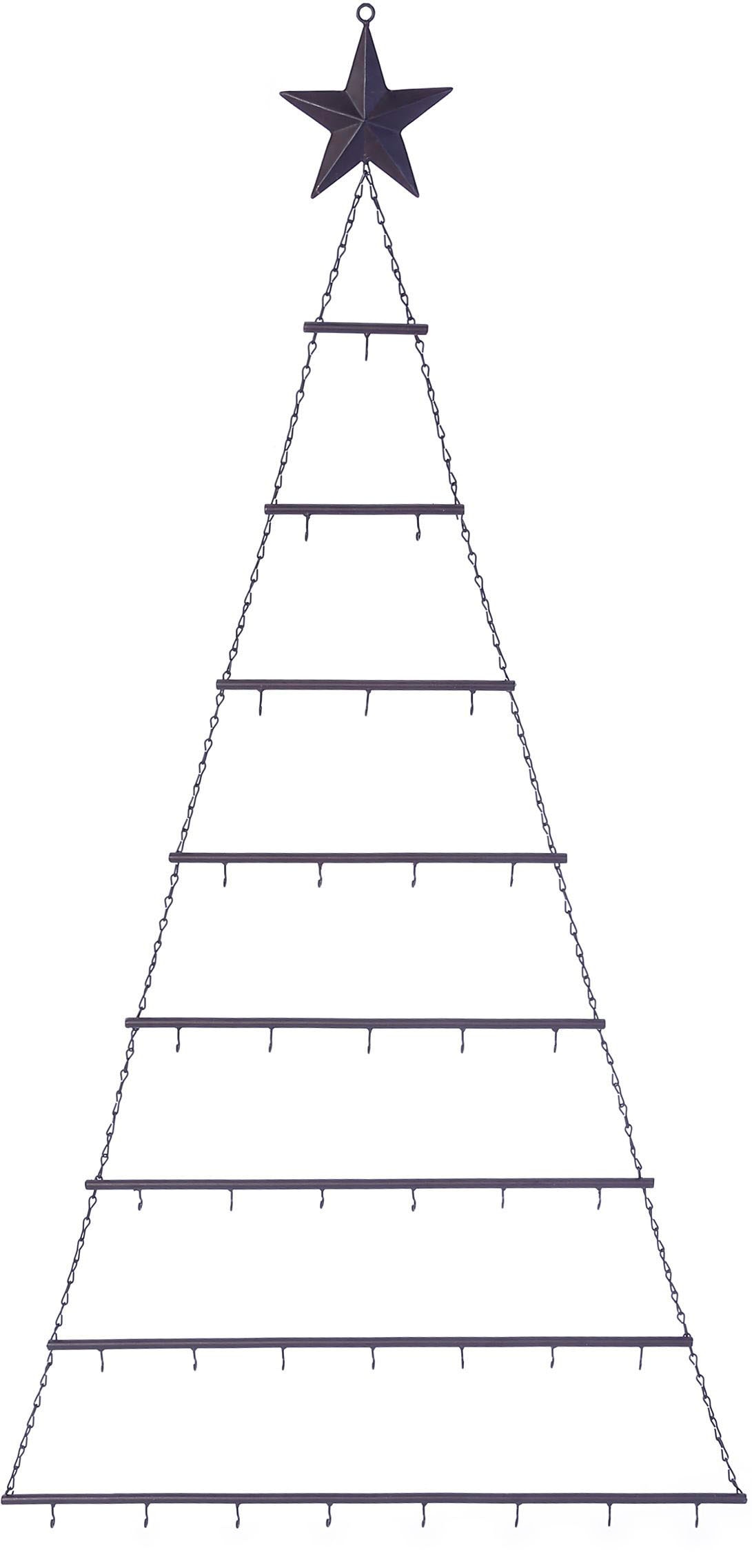 Dekobaum »Weihnachtsdeko, Wandbaum zum Hängen, aus Metall«, Höhe ca. 122 cm, Hängedeko...