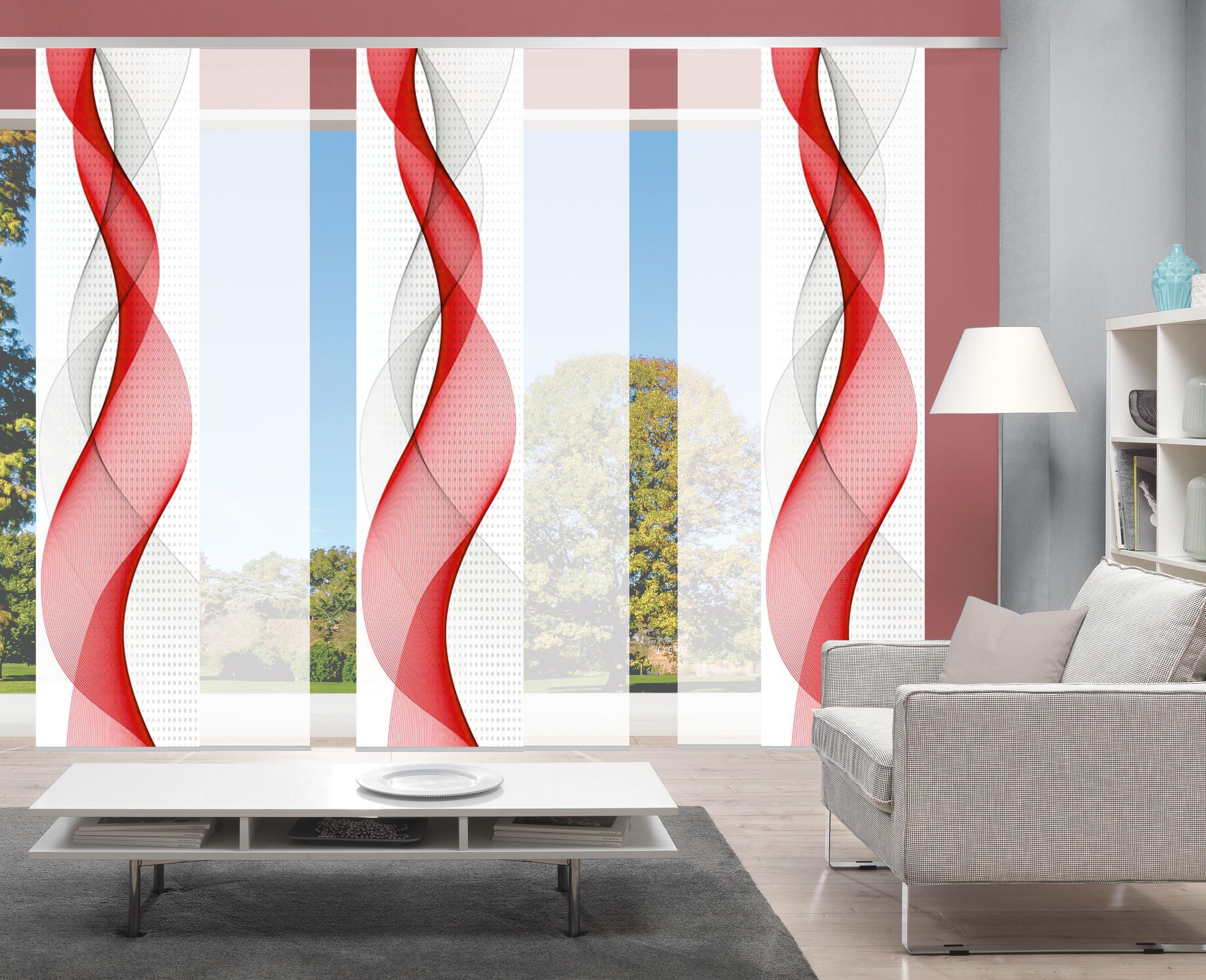 HOME WOHNIDEEN Schiebegardine »OPALIA 6ER SET«, (6 St.), HxB: 245x60