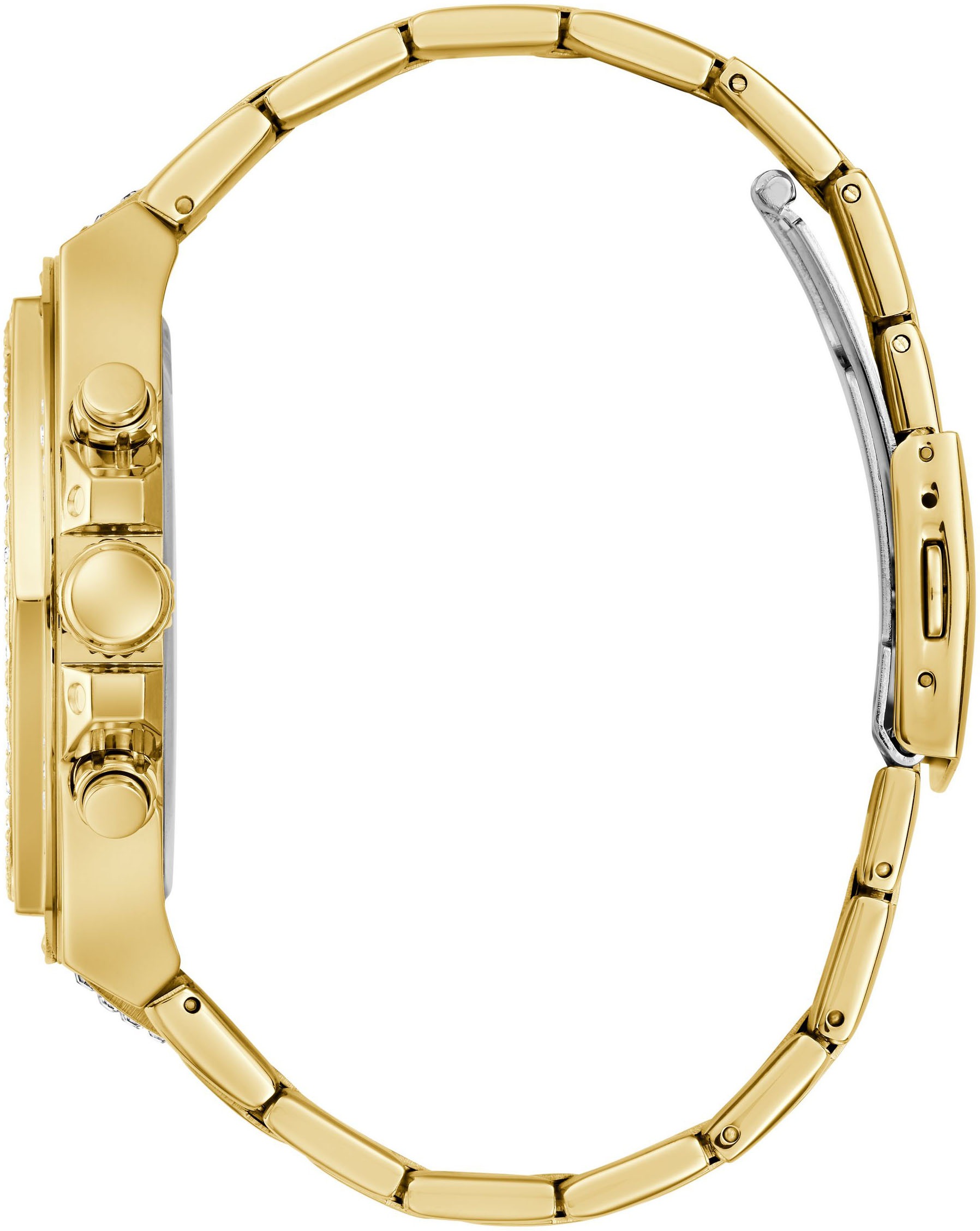 Guess Multifunktionsuhr »FURY«, Quarzuhr, Armbanduhr, Herrenuhr, Datum, Wochentag, Edelstahlarmband