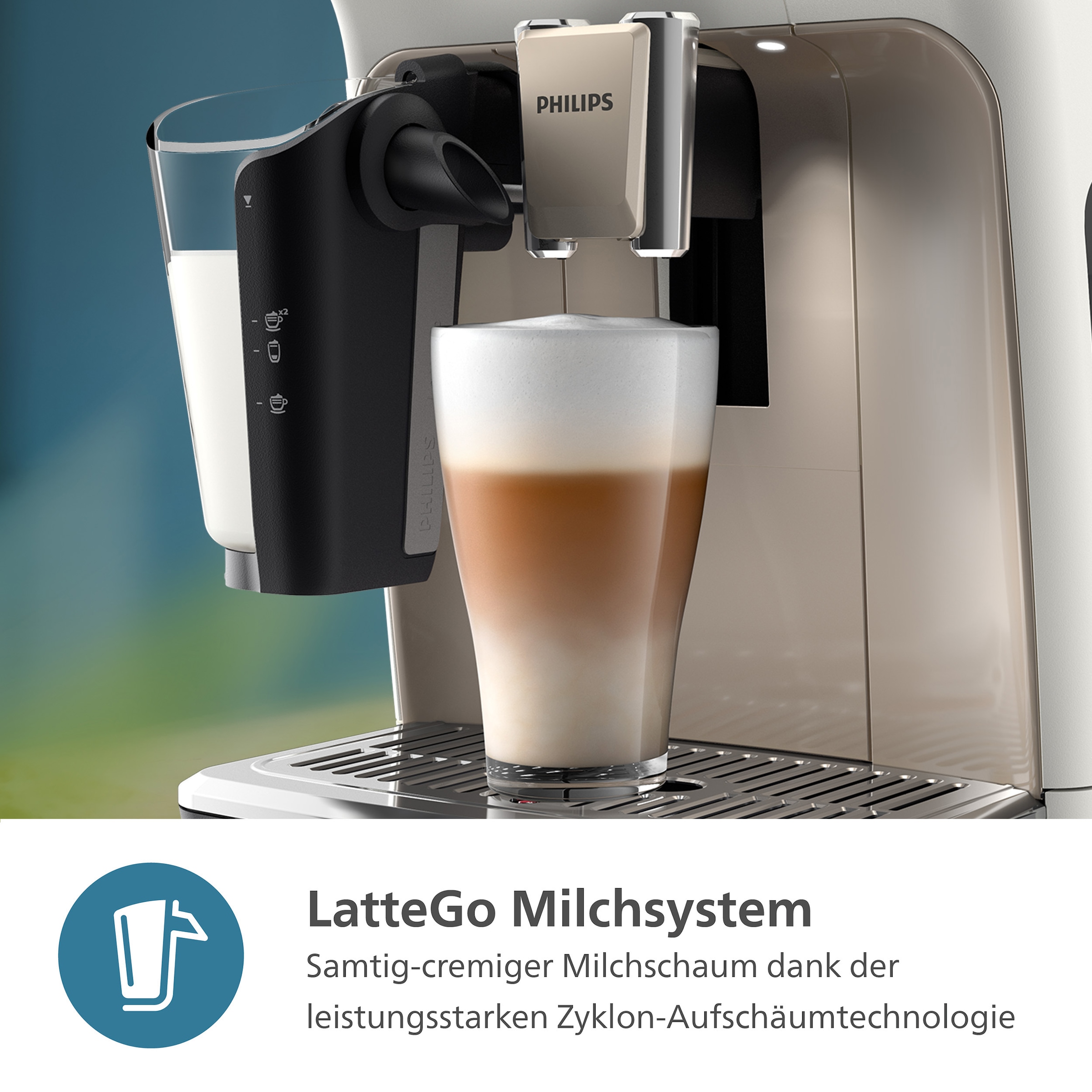 Philips Kaffeevollautomat »EP5547/90 5500 Series, 20 Kaffeespezialitäten (heiß oder eisgekühlt),«, LatteGo-Milchsystem, SilentBrew Technologie