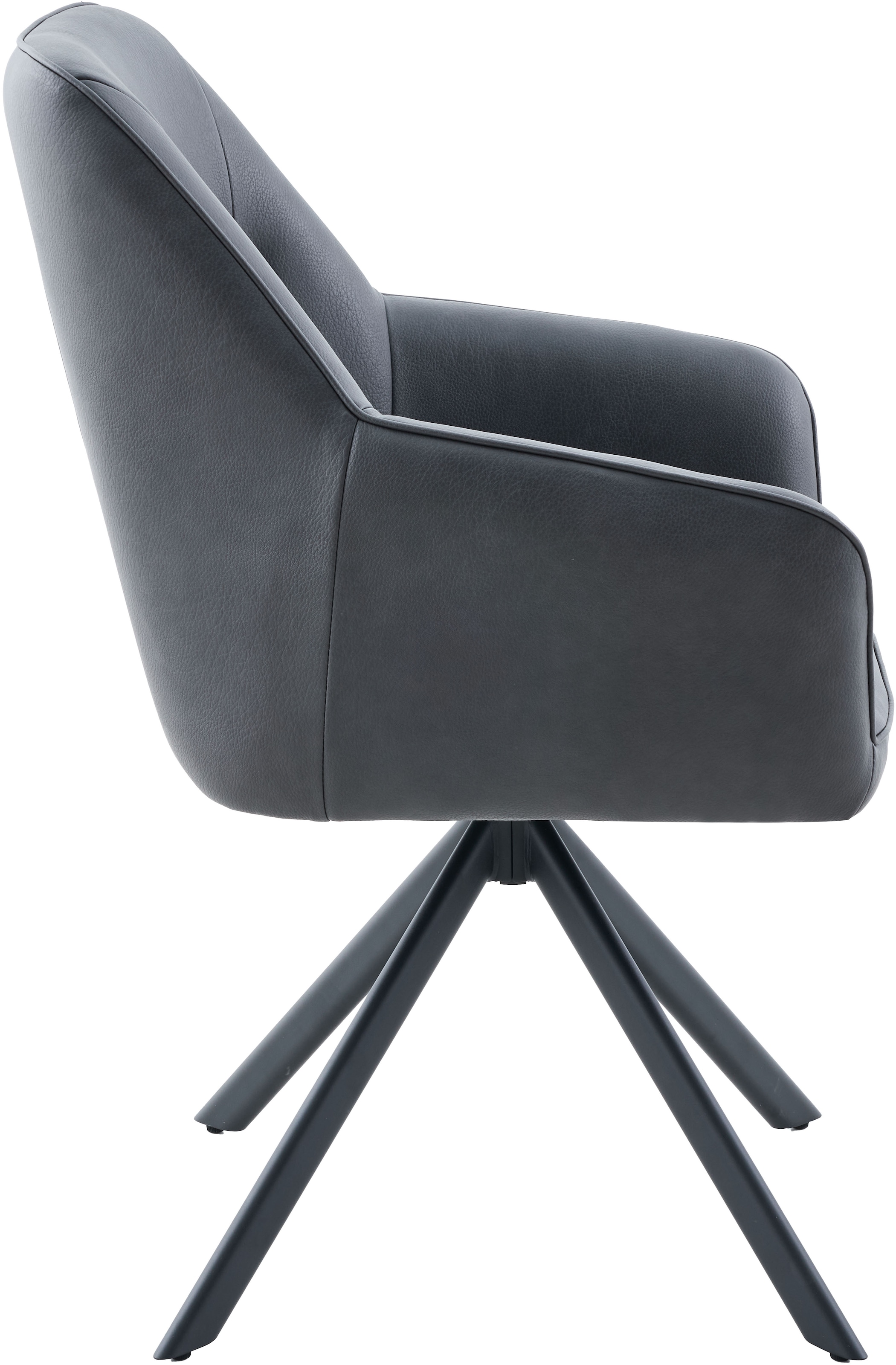 HELA Armlehnstuhl »POLINA« (Set) 2 Stk.4-Fuß, 360° drehbar, Ovalrohrgestell, Armlehnen, Lederoptik