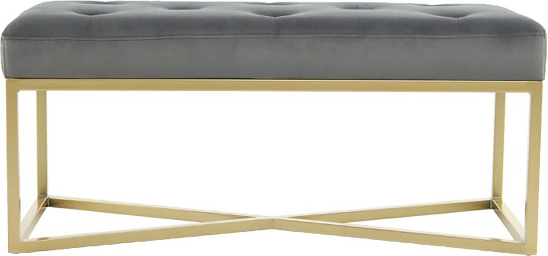 Thumbnail - Kayoom Sitzbank "Diaz 125, Edler Touch durch goldenes Gestell,Bietet mehrere Sitzplätze" 1 Stk. tlg. samtweich, gesteppt...