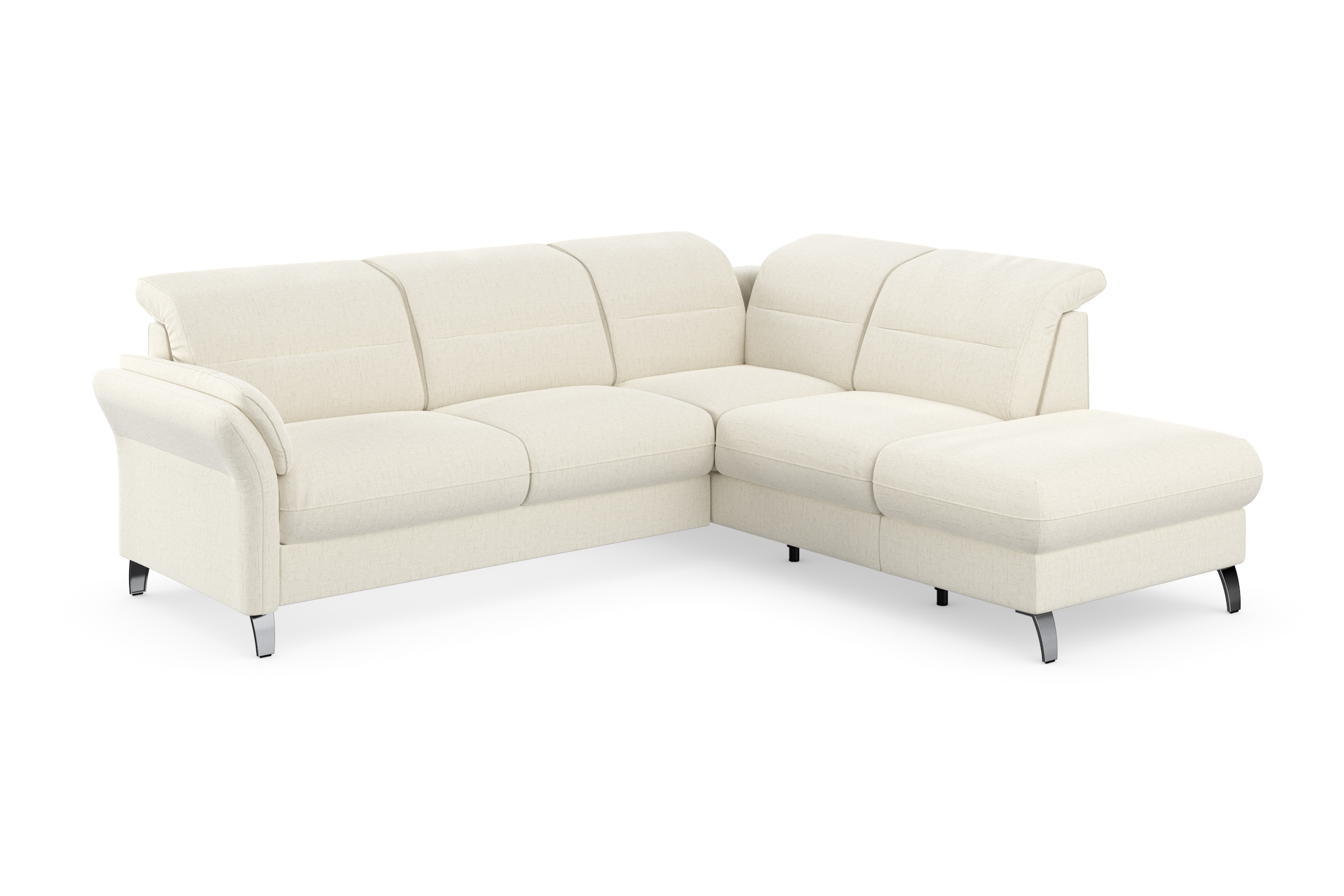 sit&more Ecksofa »Grenoble L-Form mit Federkern«, wahlweise mit Bettfunktion, Bettkasten, Arm- und Kopfteilverstellung