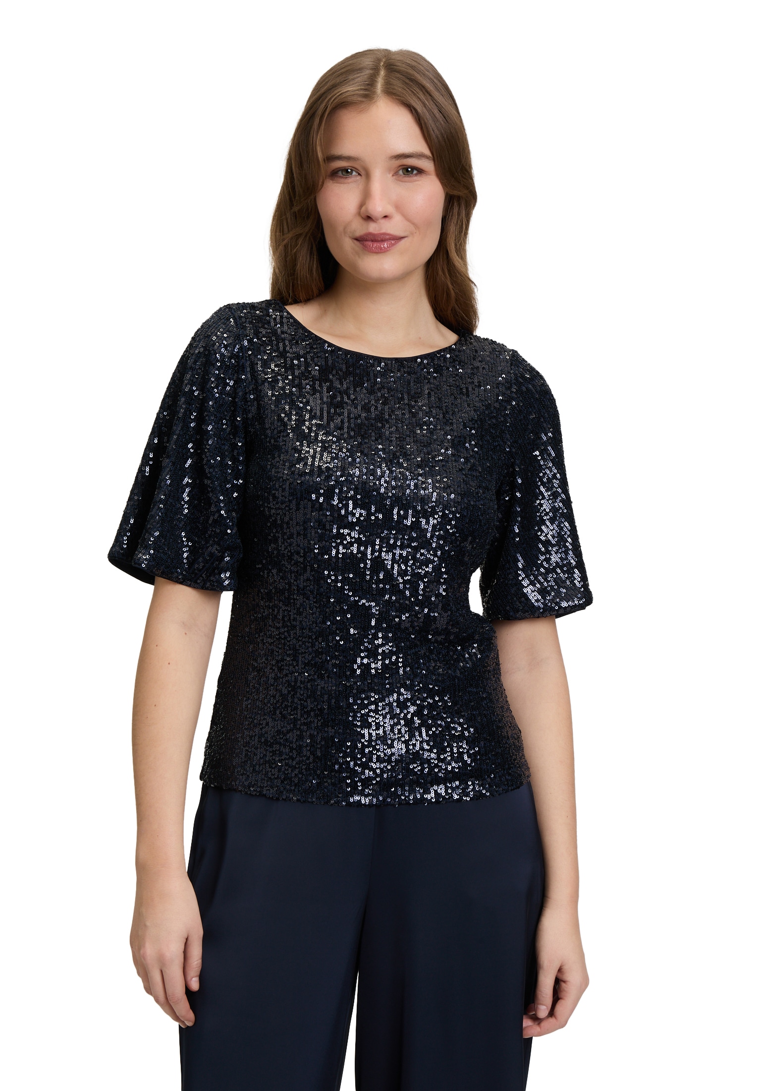 Vera Mont Kurzarmshirt "Vera Mont Pailletten-Bluse mit Flügelärmeln", (1 tl günstig online kaufen