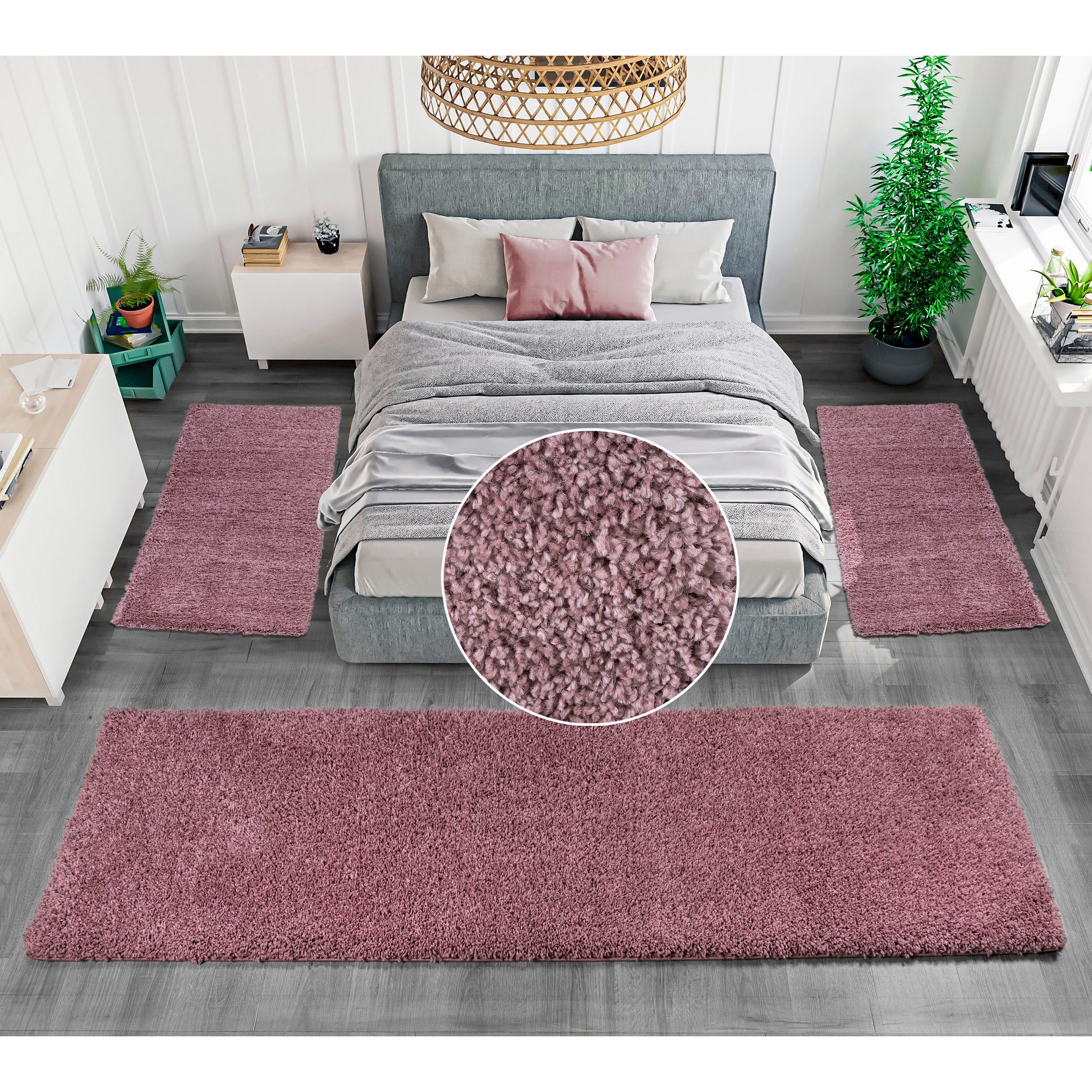 OTTO home Bettumrandung "Shaggy 30" Höhe 30 mm 3 Stk. tlg. gewebt, 2- oder günstig online kaufen