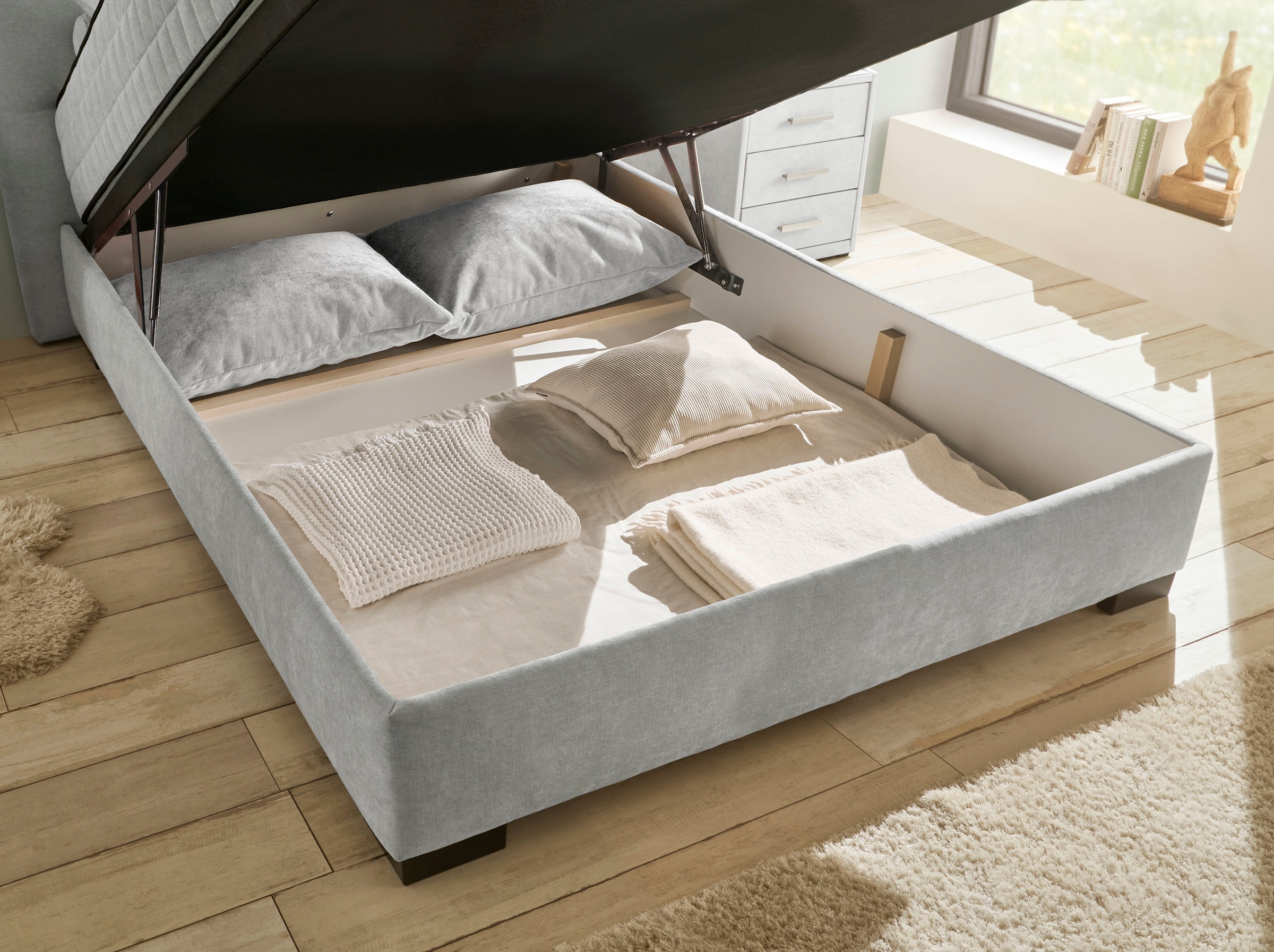 ED EXCITING DESIGN Boxbett »Nagol«, mit Bettkasten, mit Wendematratze, erhältlich in verschiedenen Breiten