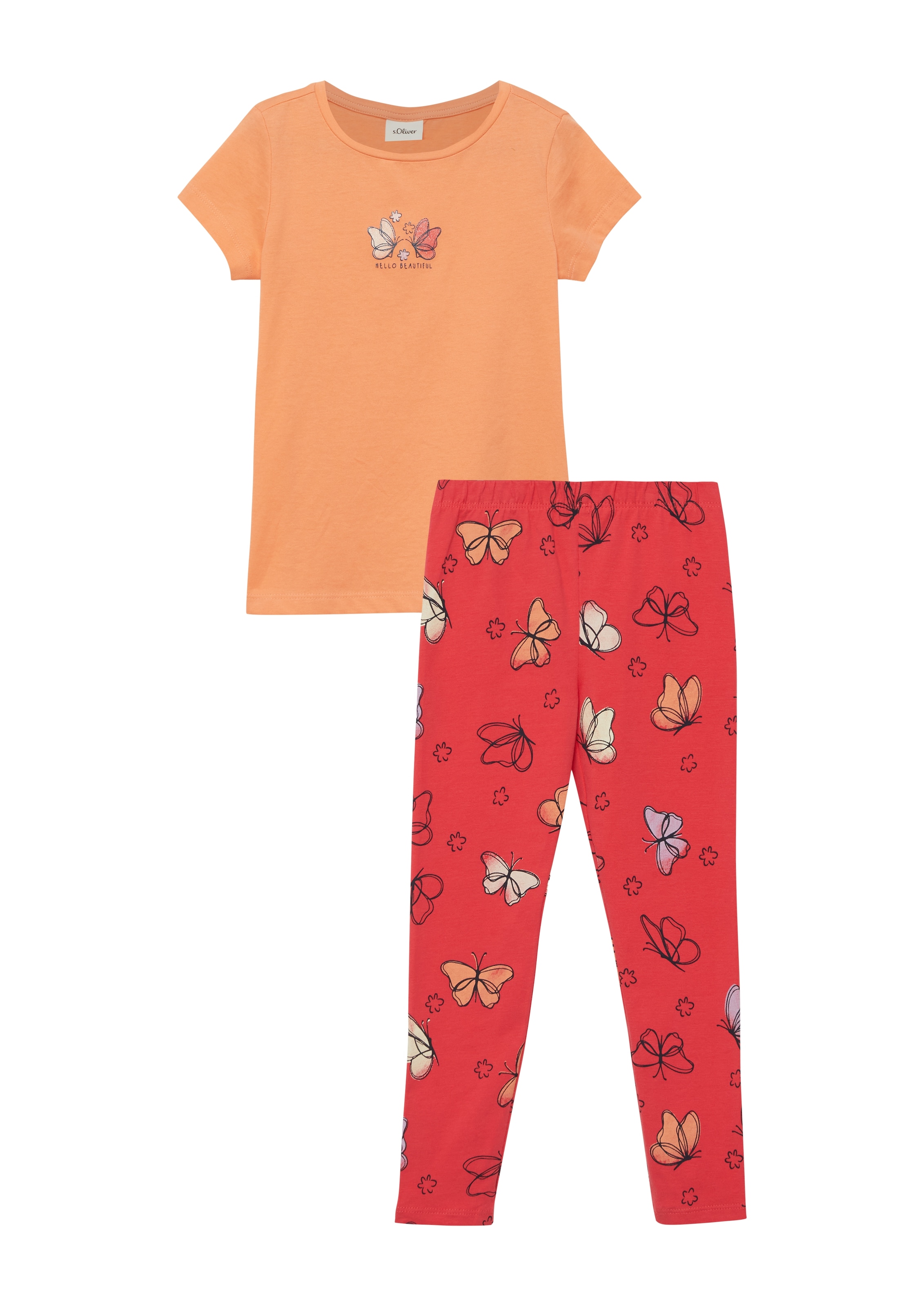 s.Oliver Junior Shirt and Leggings Set Peach/Red 92-98 3