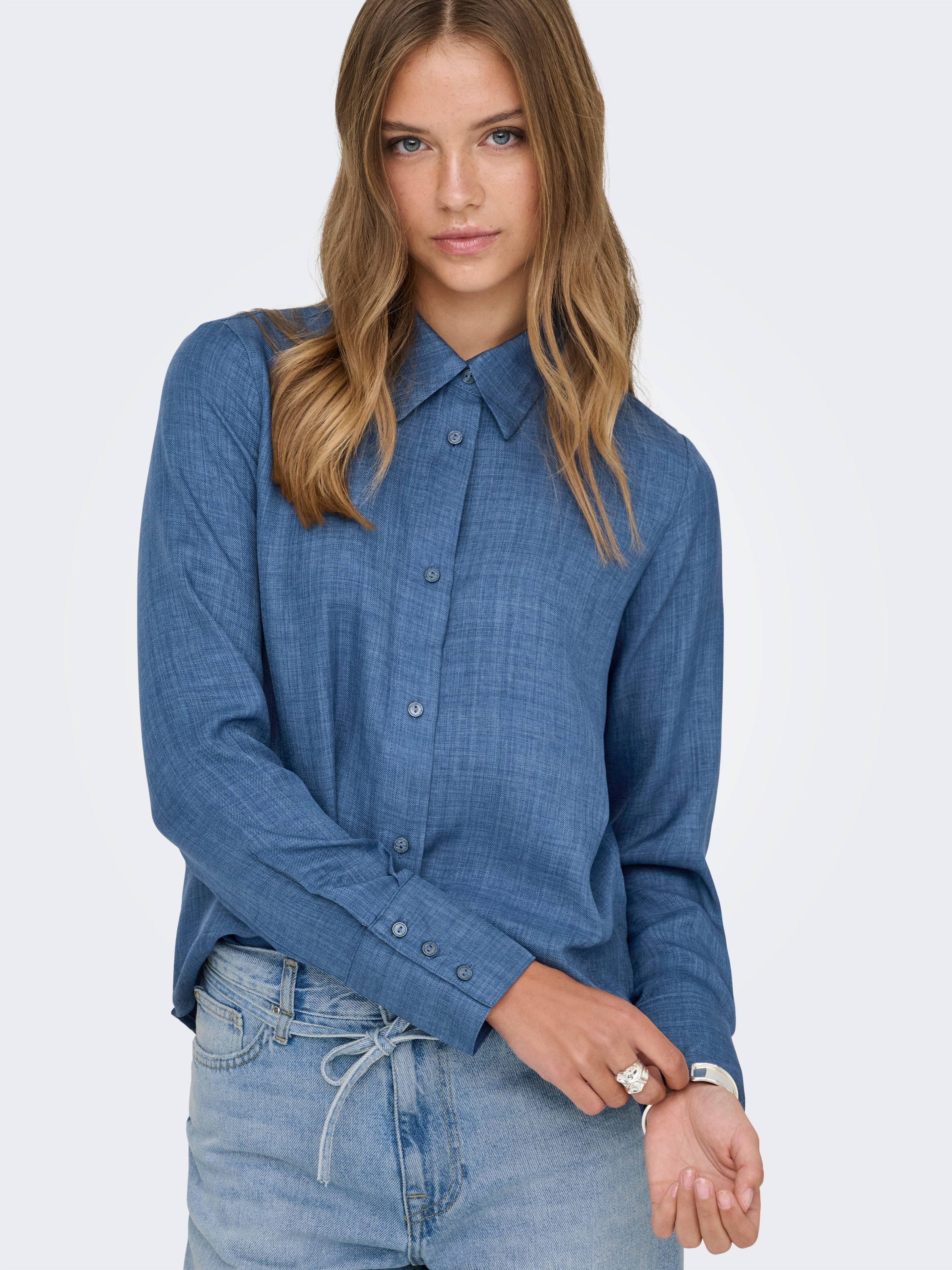 ONLY Hemdbluse "ONLBETTY MELLI LS SHIRT WVN" günstig online kaufen