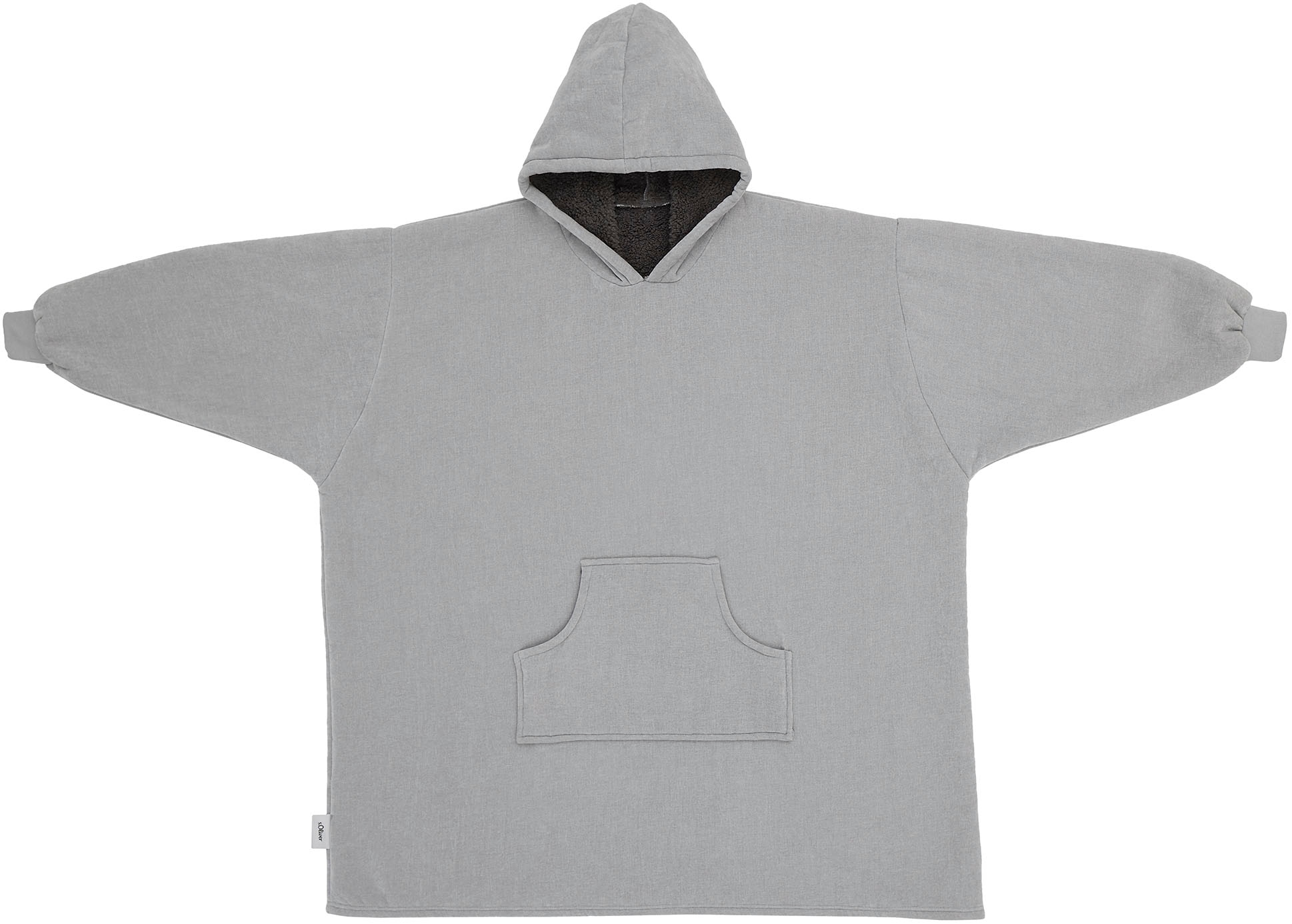 s.Oliver Wohndecke "s.Oliver Lounge Hoodie" mit Kapuze, Ärmeln und Tasche