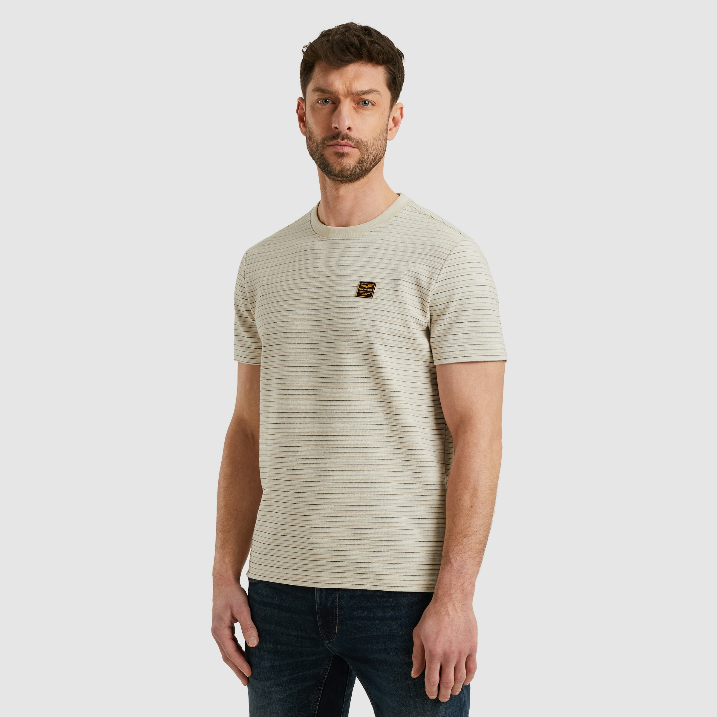 PME LEGEND T-Shirt "Short sleeve r-neck textured yd stripe", mit Streifen u günstig online kaufen