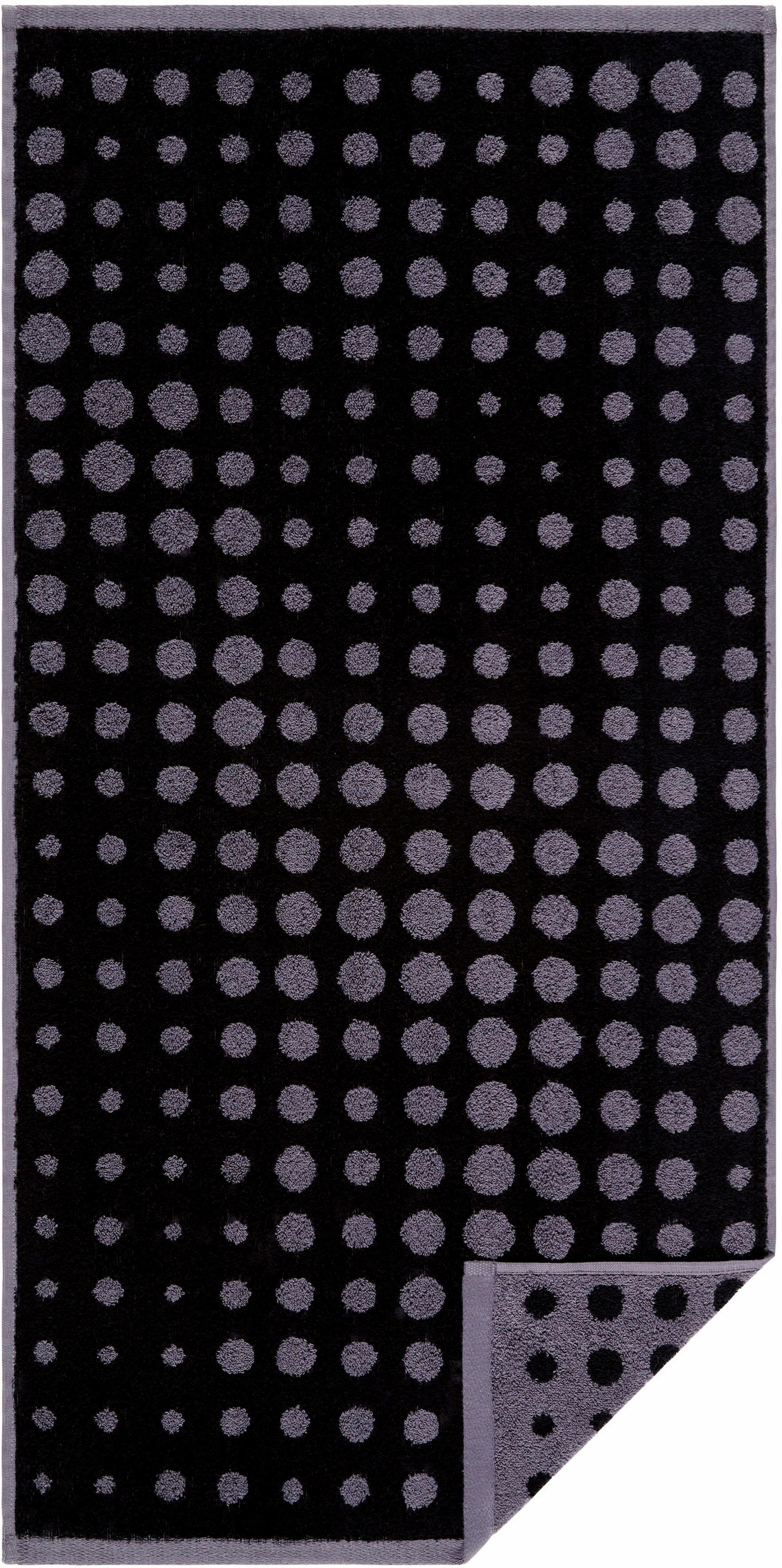 Badetuch »DOT«, (1 St., Badetuch 70 x 140 cm), Double Face mit Punkten, reine Baumwolle