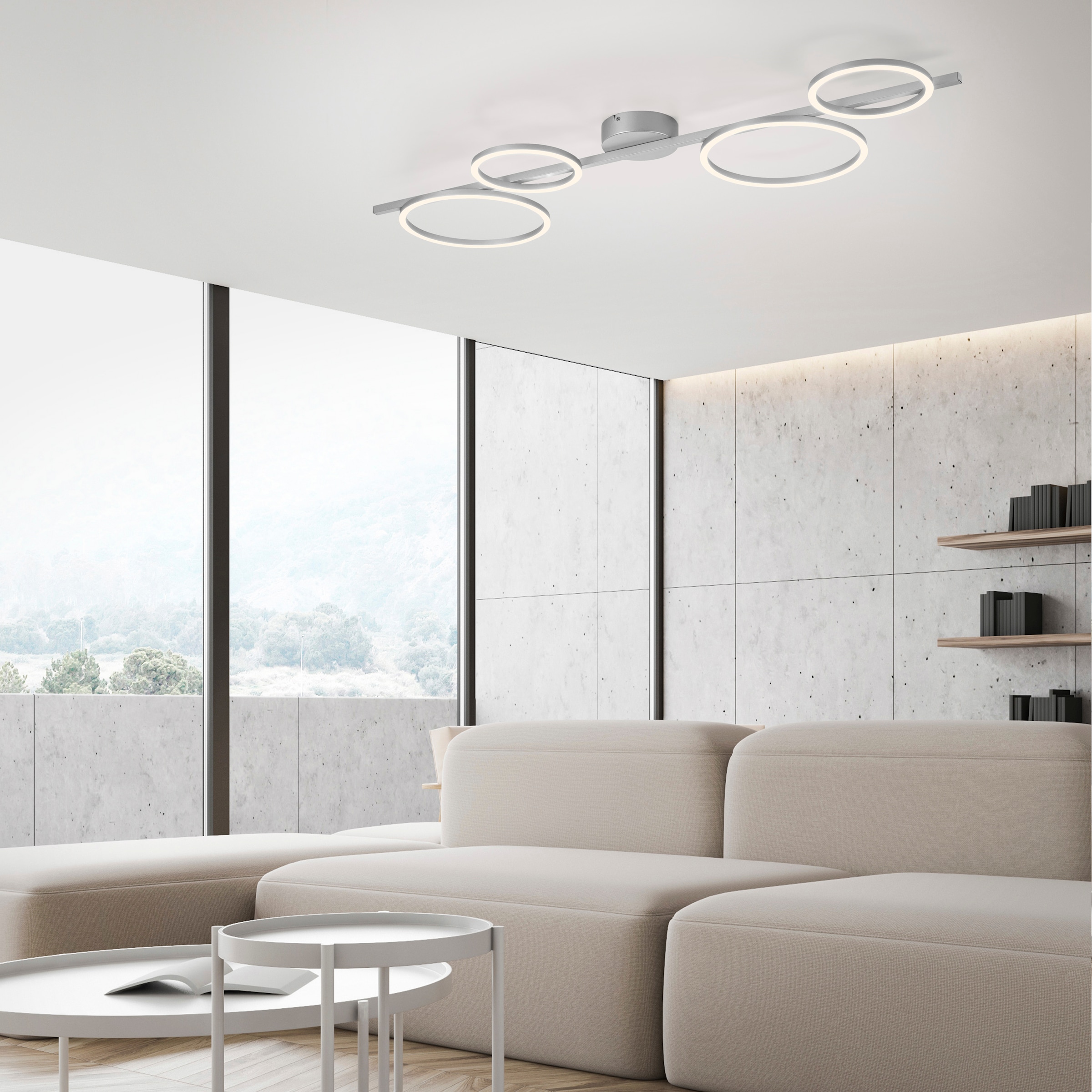 JUST LIGHT Deckenleuchte »MINI RITUS«, 1 flammig, Leuchtmittel LED-Board | LED fest integriert, LED, dimmbar, Switchmo, Memory, nach Trennung vom Netz