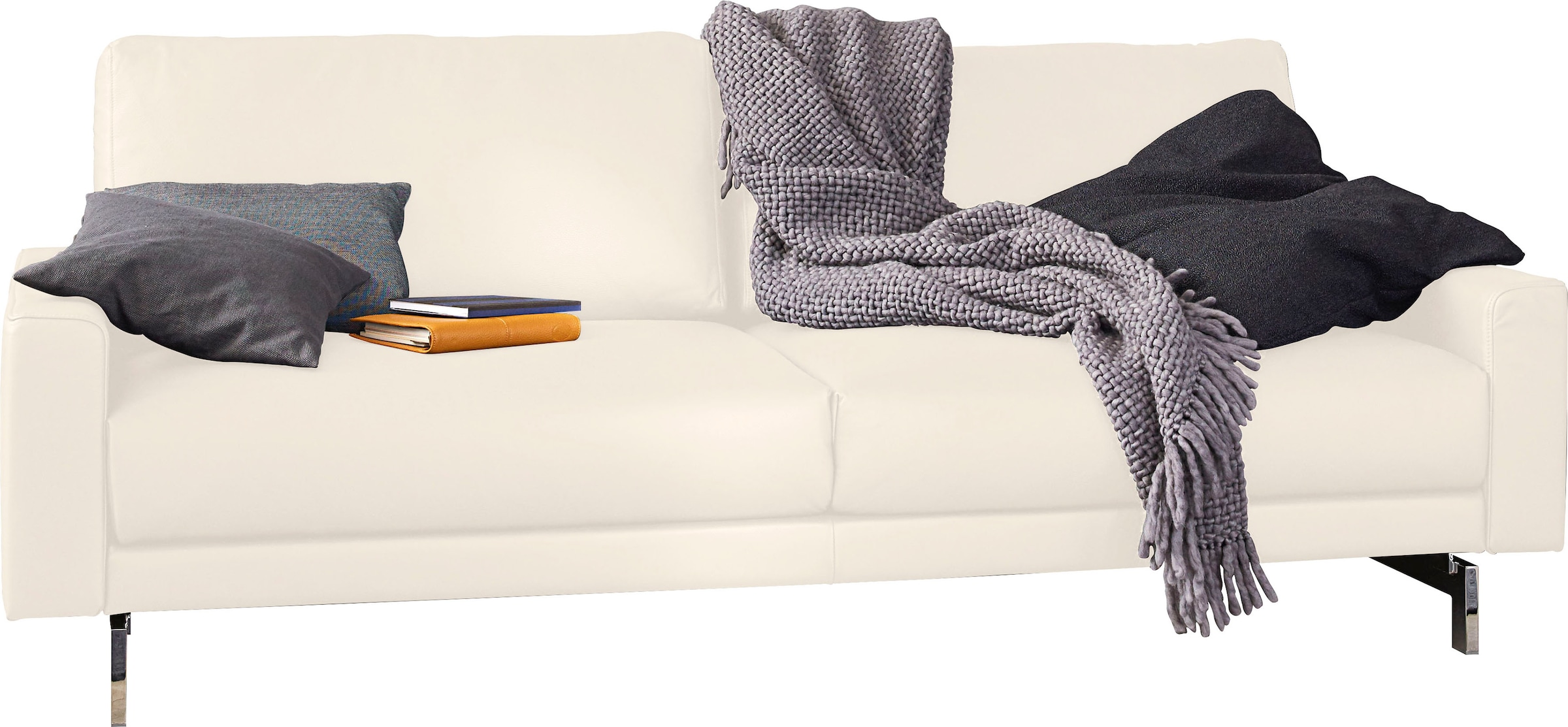 Creation BY ROLF BENZ 3-Sitzer "CR.450, Designsofa, Loungesofa" Armlehne niedrig, Fuß chromfarben glänzend, Breite 204 cm