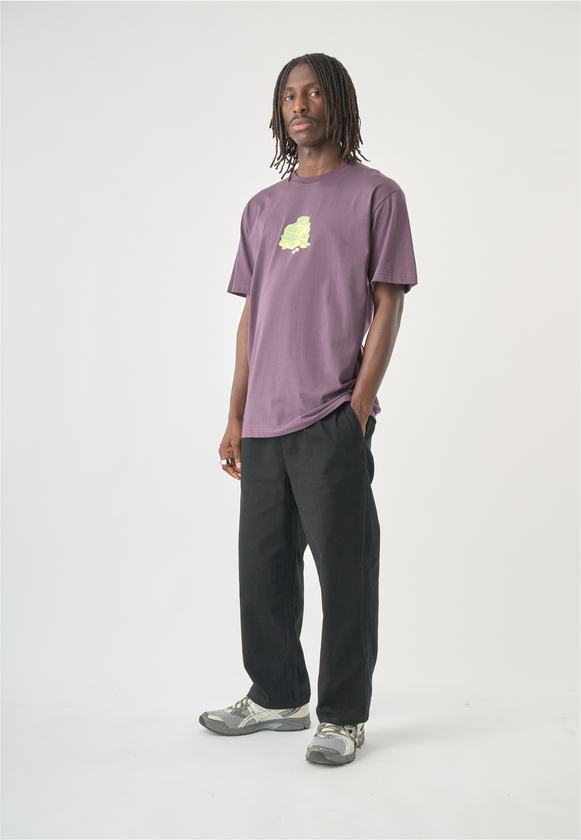 Cleptomanicx T-Shirt mit coolem Front- und Rückenprint