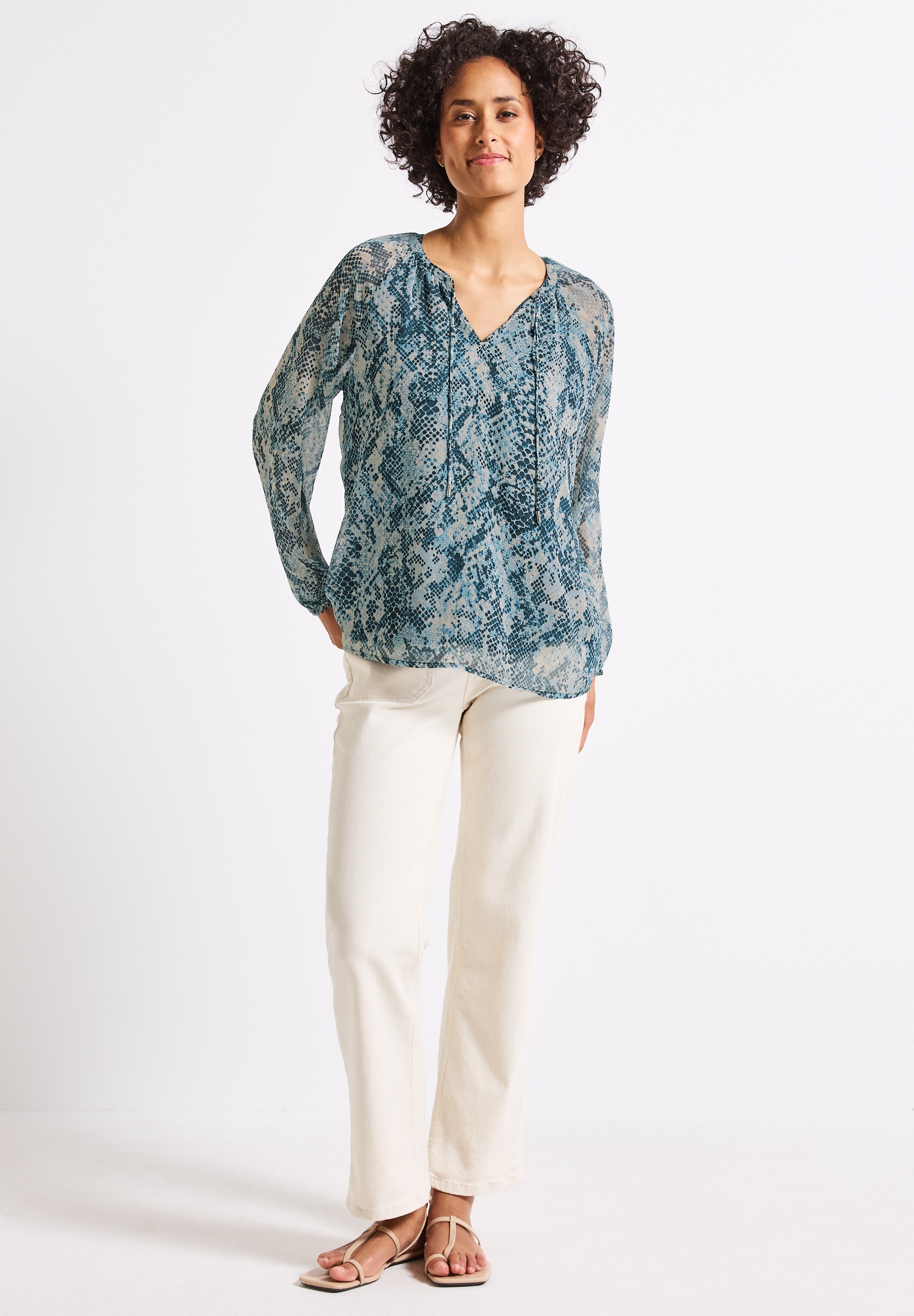 Thumbnail - STREET ONE Langarmbluse, mit allover Print