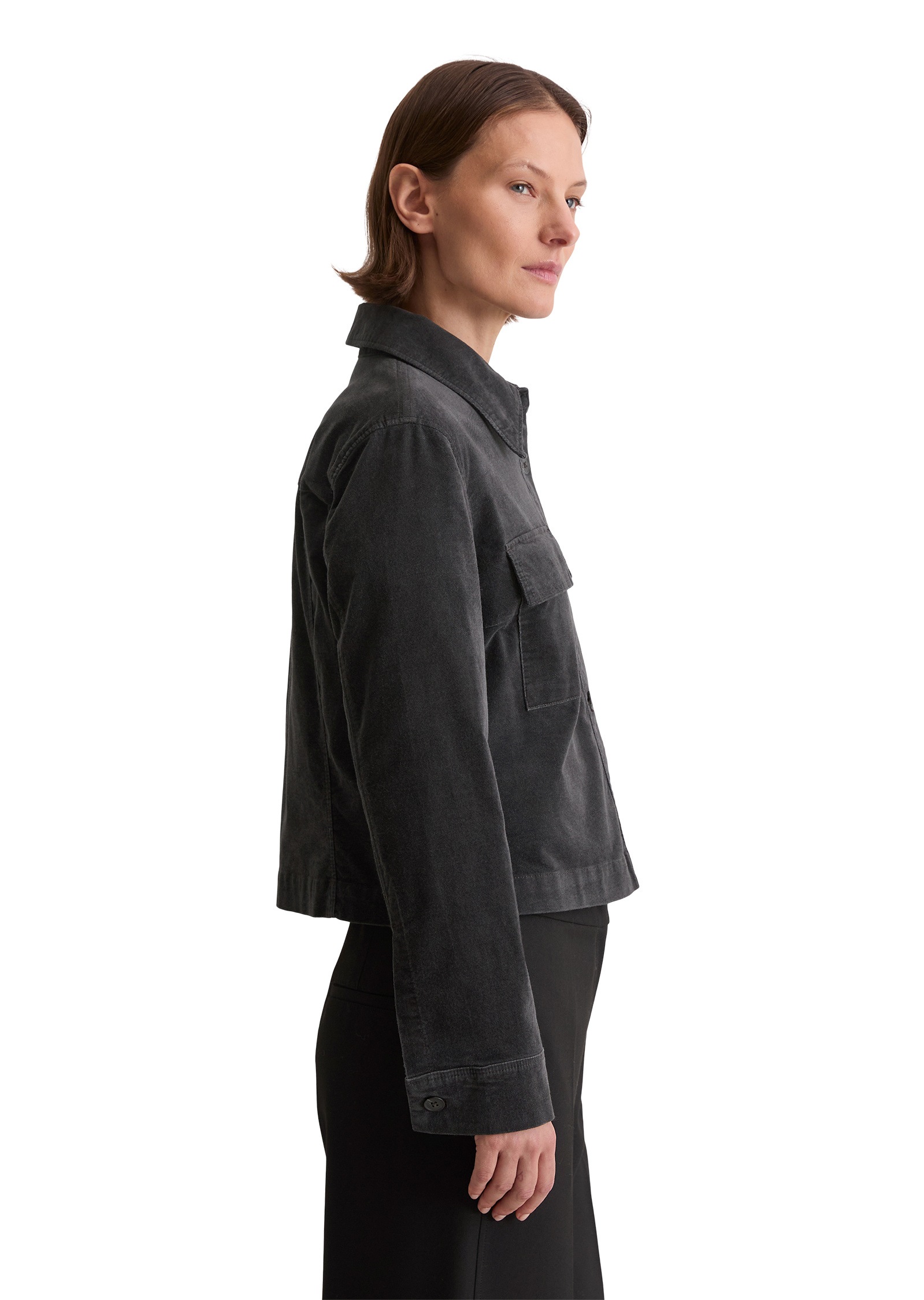 Marc OPolo Kurzjacke "aus Organic-Cotton-Viskose-Stretch" ohne Kapuze günstig online kaufen