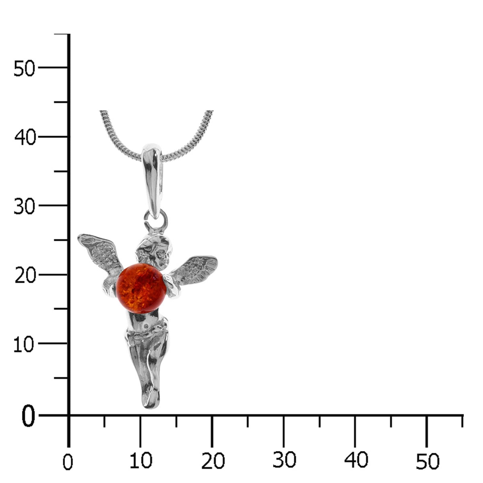 OSTSEE-SCHMUCK Kette mit Anhänger »- Elfe - Silber 925/000 - Bernstein«