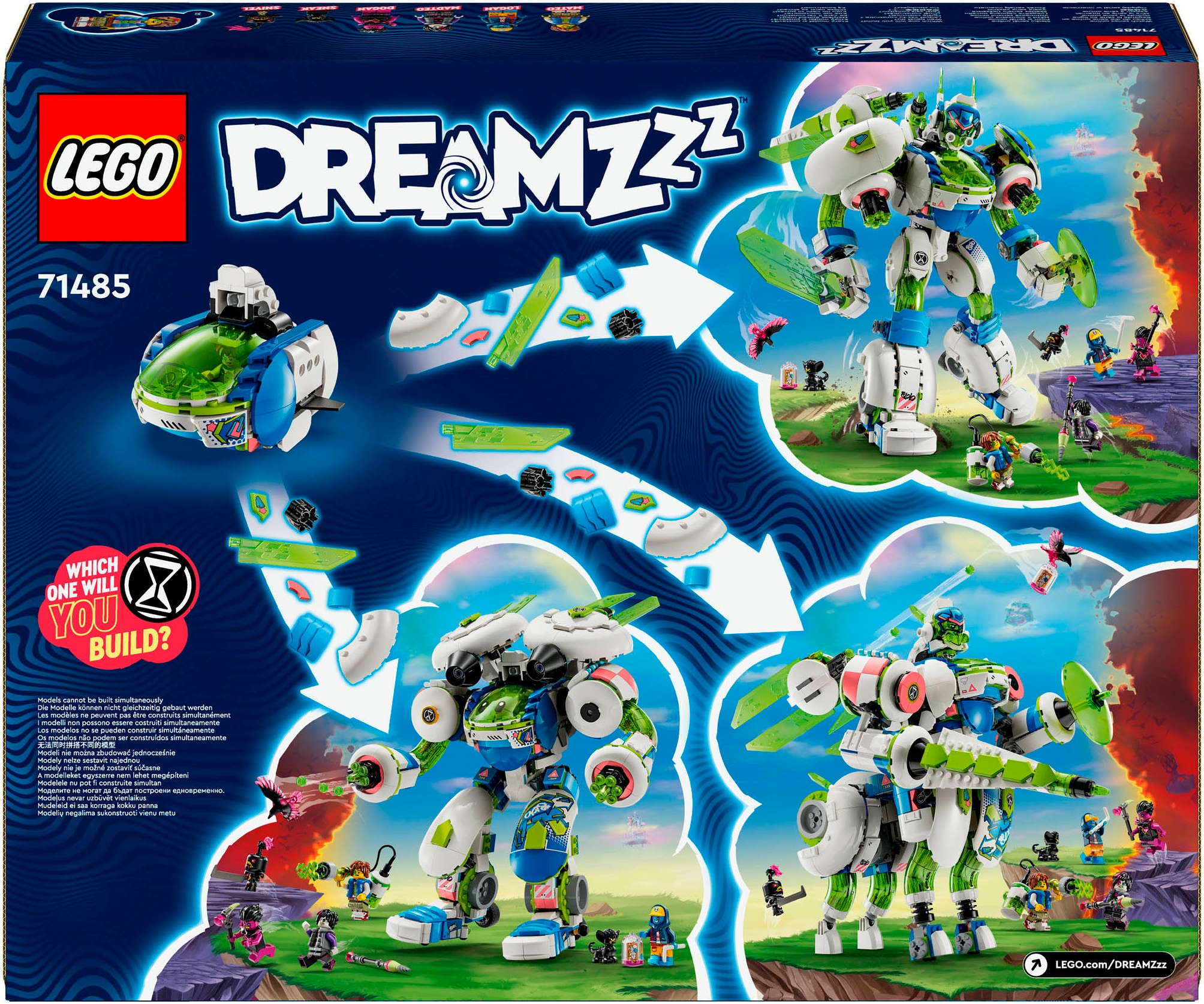 LEGO® Konstruktionsspielsteine »Mateo und Z-Blob der Ritter-Mech (71485), LEGO DREAMZzz«, (1333 St.), Made in Europe
