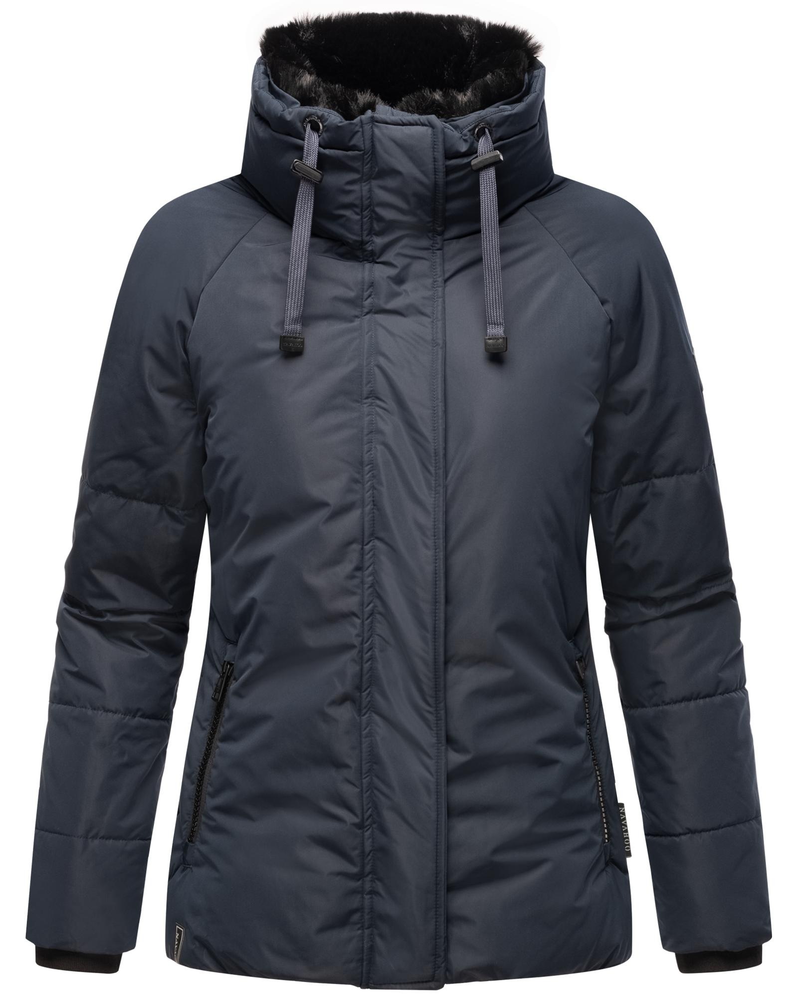Navahoo Winterjacke »Frostii XIV«, ohne Kapuze, modische Damen Winter Steppjacke mit Kunstfellkragen