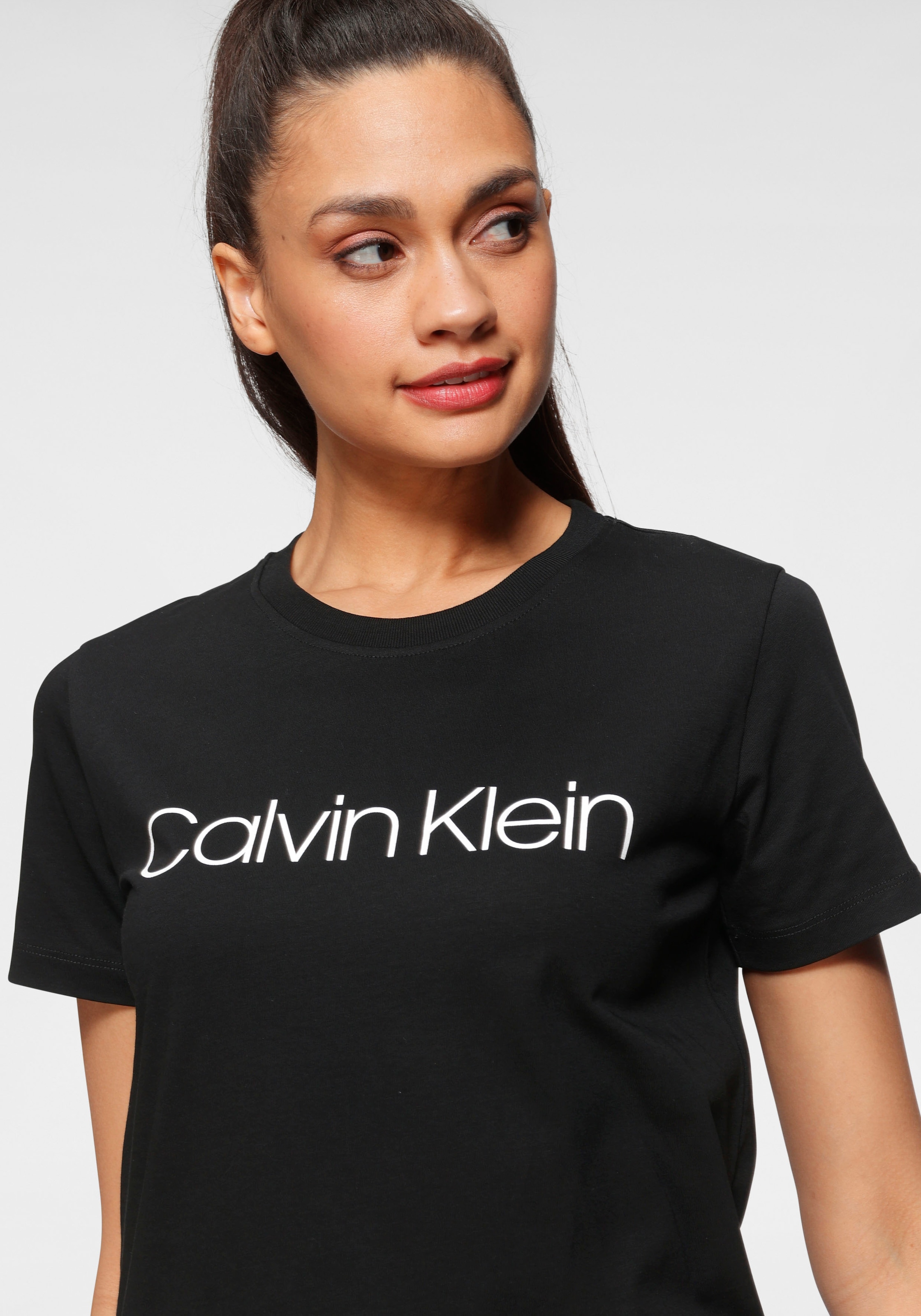Calvin Klein Rundhalsshirt T-SHIRT«, Calvin online LOGO Logo-Schriftzug BAUR mit Klein bestellen | »CORE