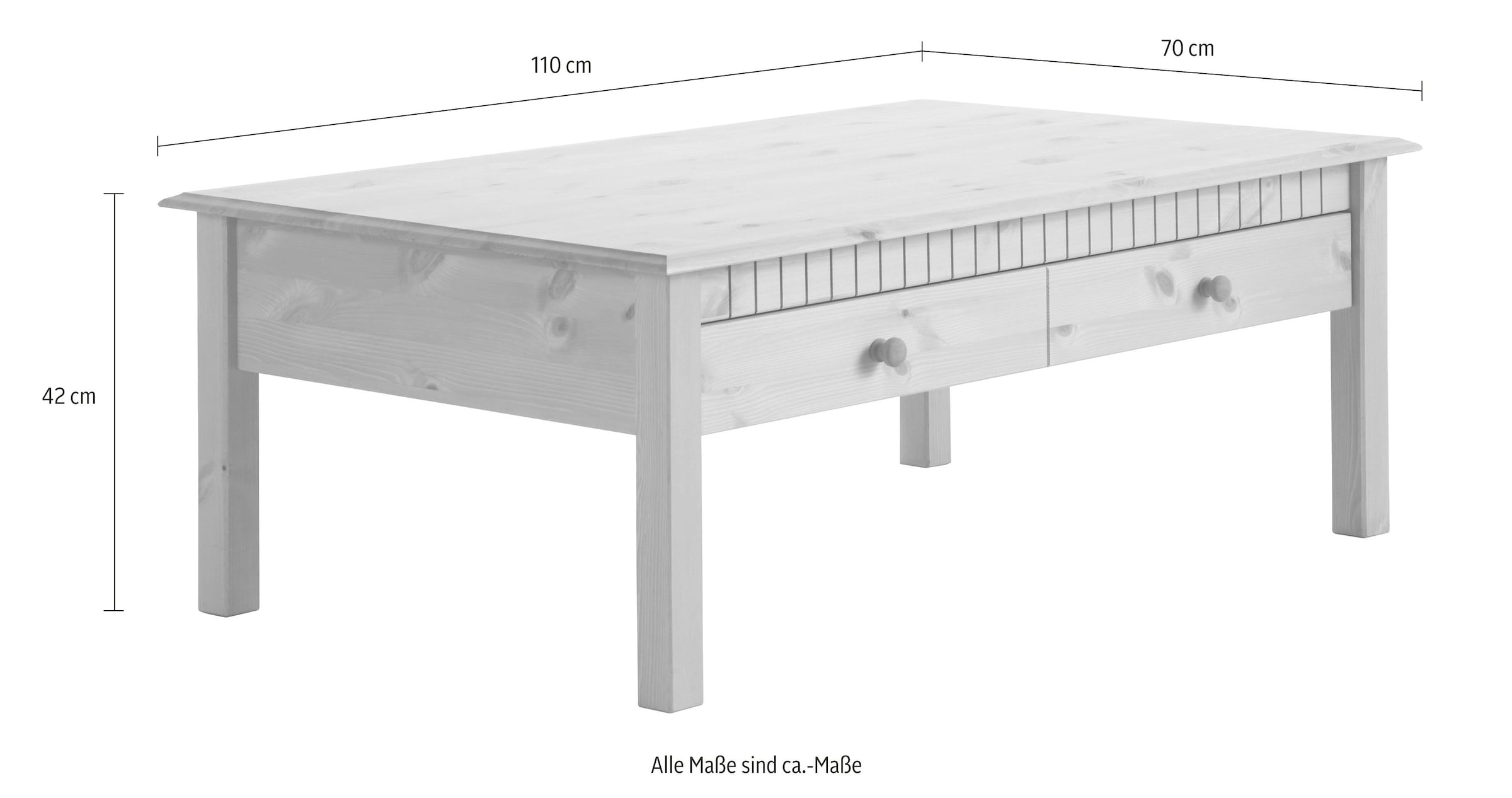 Home affaire Couchtisch »Lisa, TOPSELLER!«, (Couchtisch, Sofatisch), mit großer Schublade, Breite 110 cm, Landhausstil