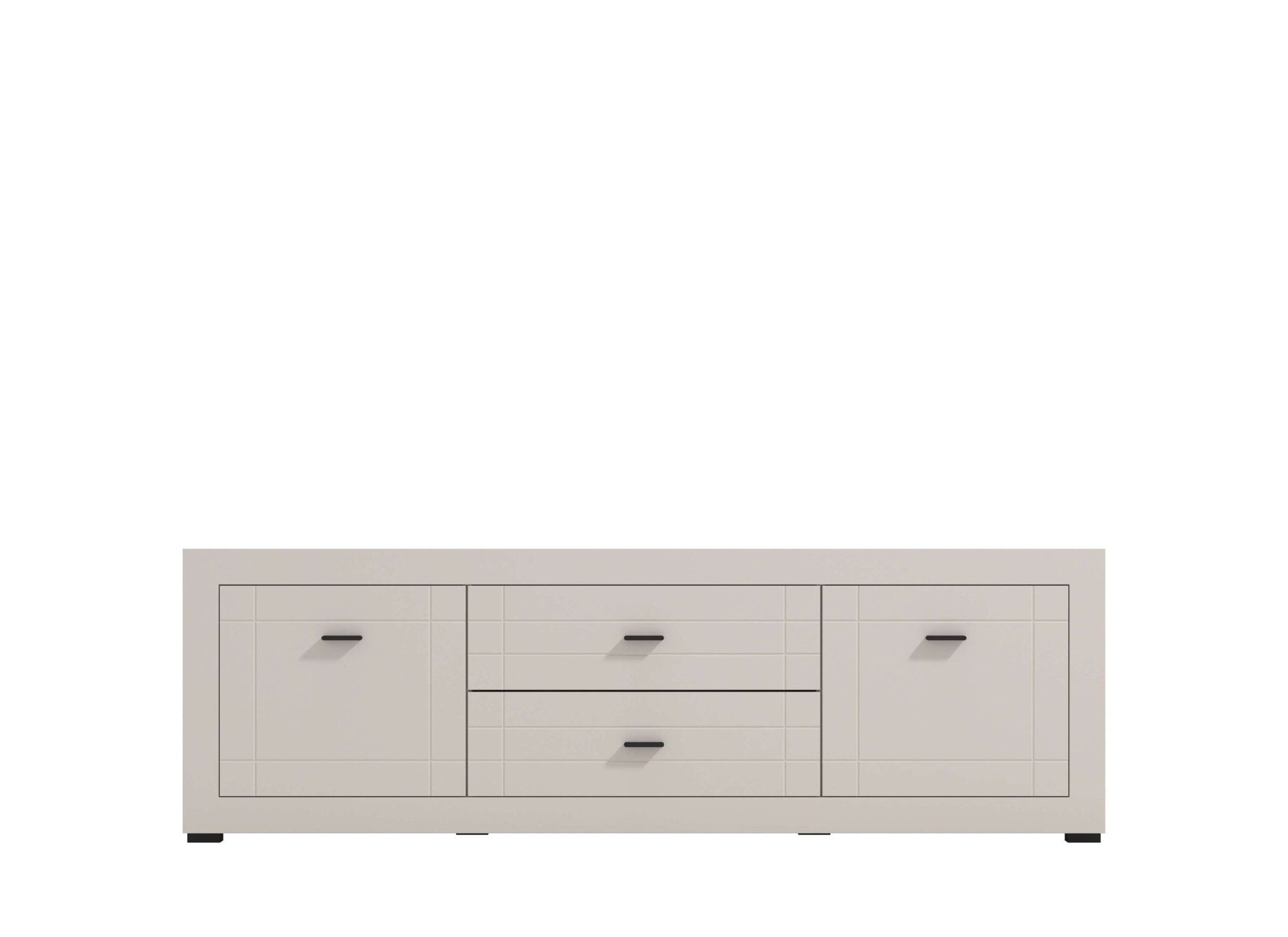 Home affaire Lowboard »Warwick TV-Board, TV-Kommode, TV-Schrank, TV-Unterschrank, TV-Möbel« Elegantes Lowboard in Kaschmir mit viel Stauraum, Heißfolienprägung