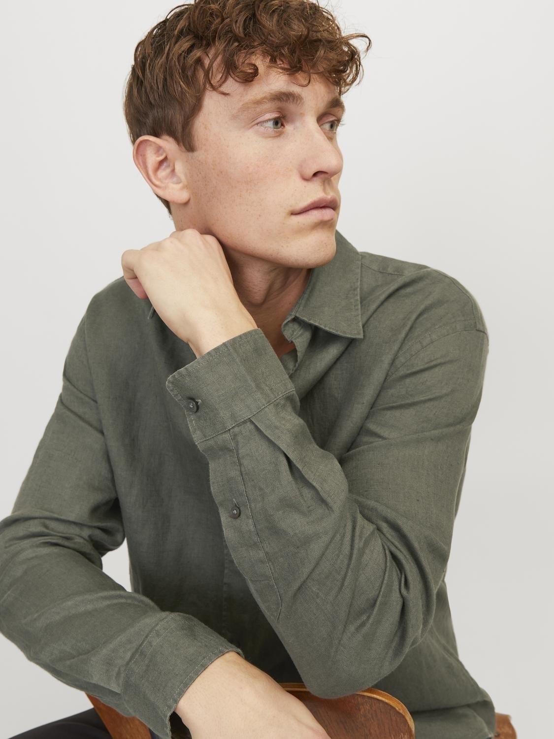 Jack & Jones Langarmhemd »JPRCCLAWRENCE LINEN SHIRT L/S SN«