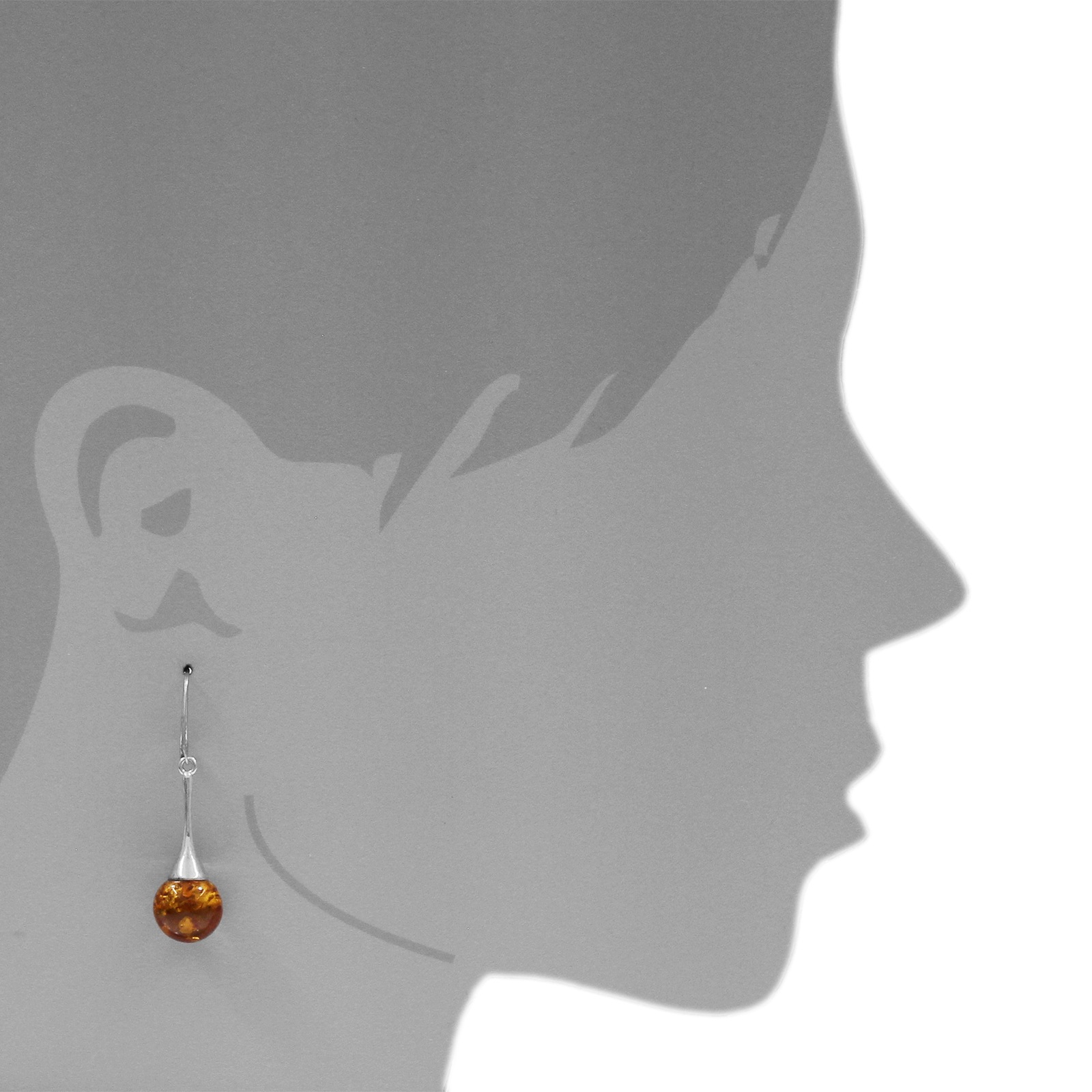 Ostsee-Schmuck Kugel Ball Earrings Silver 2