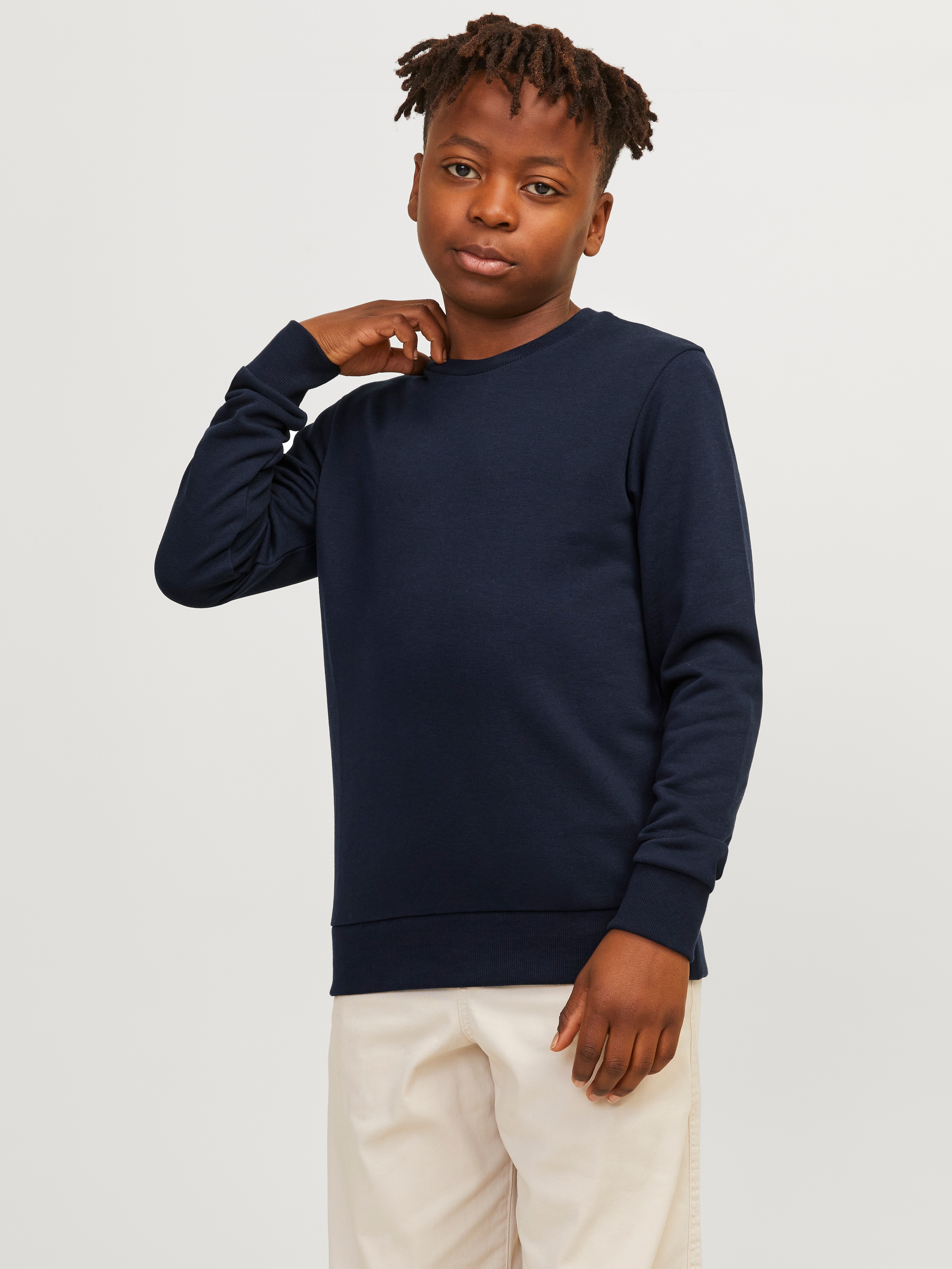 Jack & Jones Junior Sweatshirt "JJEBRADLEY einfach kombinierbar, pflegeleicht", Materialmix, regular fit