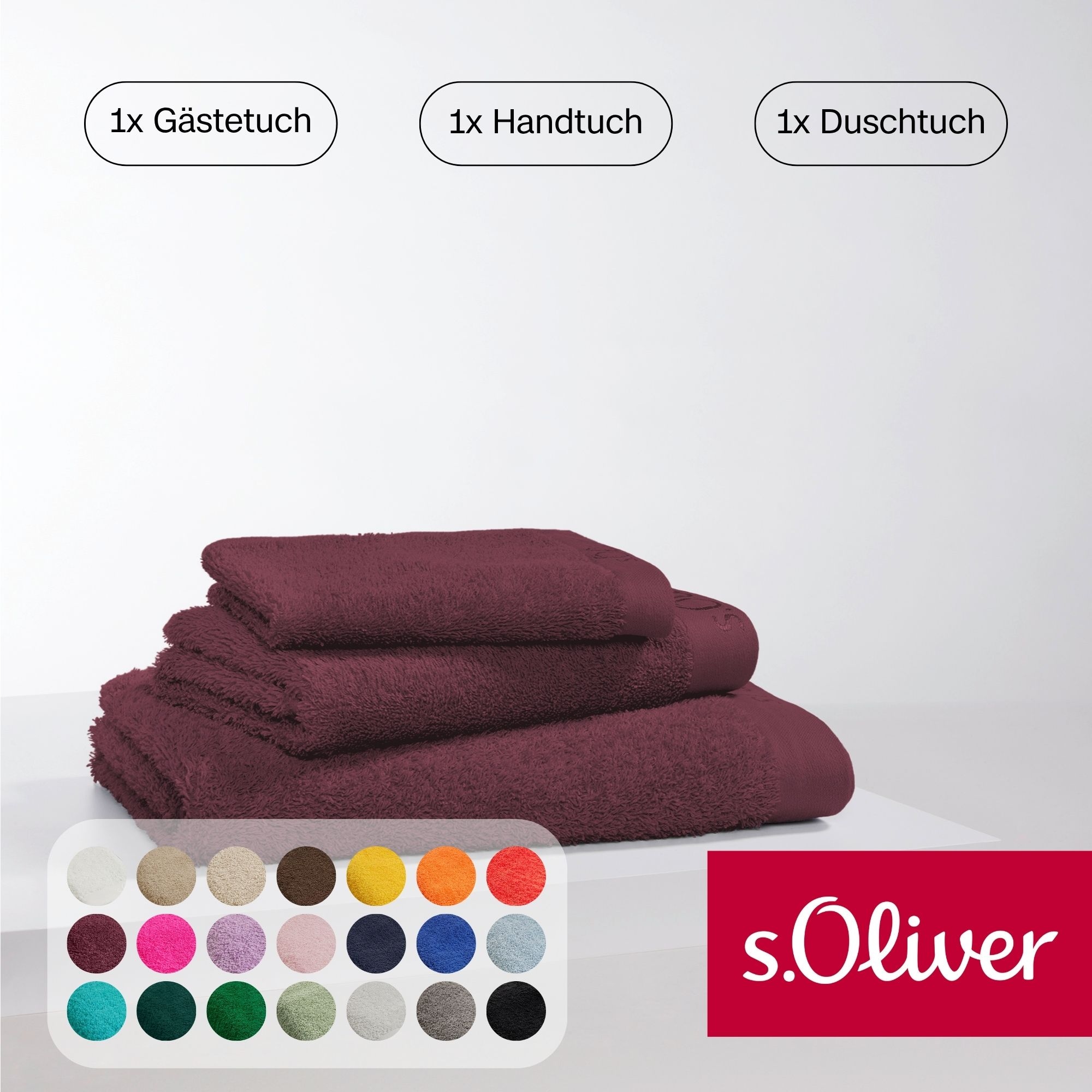s.Oliver Handtuch Set "s.Oliver, Premium Qualität, 600 gr/m²," Set 3 Walkfr günstig online kaufen