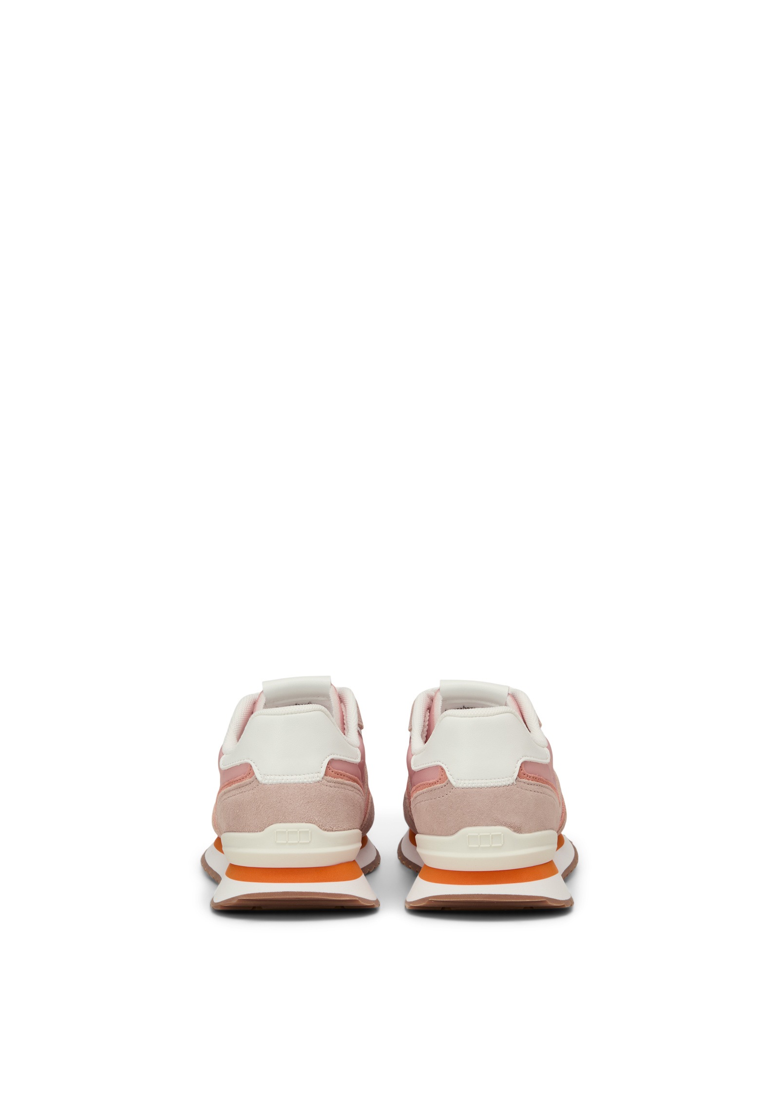 Sneaker MARC O'POLO "aus Rindleder und Nylon", Damen, Gr. 42, nude, lobster bisque, Obermaterial: 90% Leder (Rind), 10% Polyamid, unifarben, Schuhe Sneaker 3