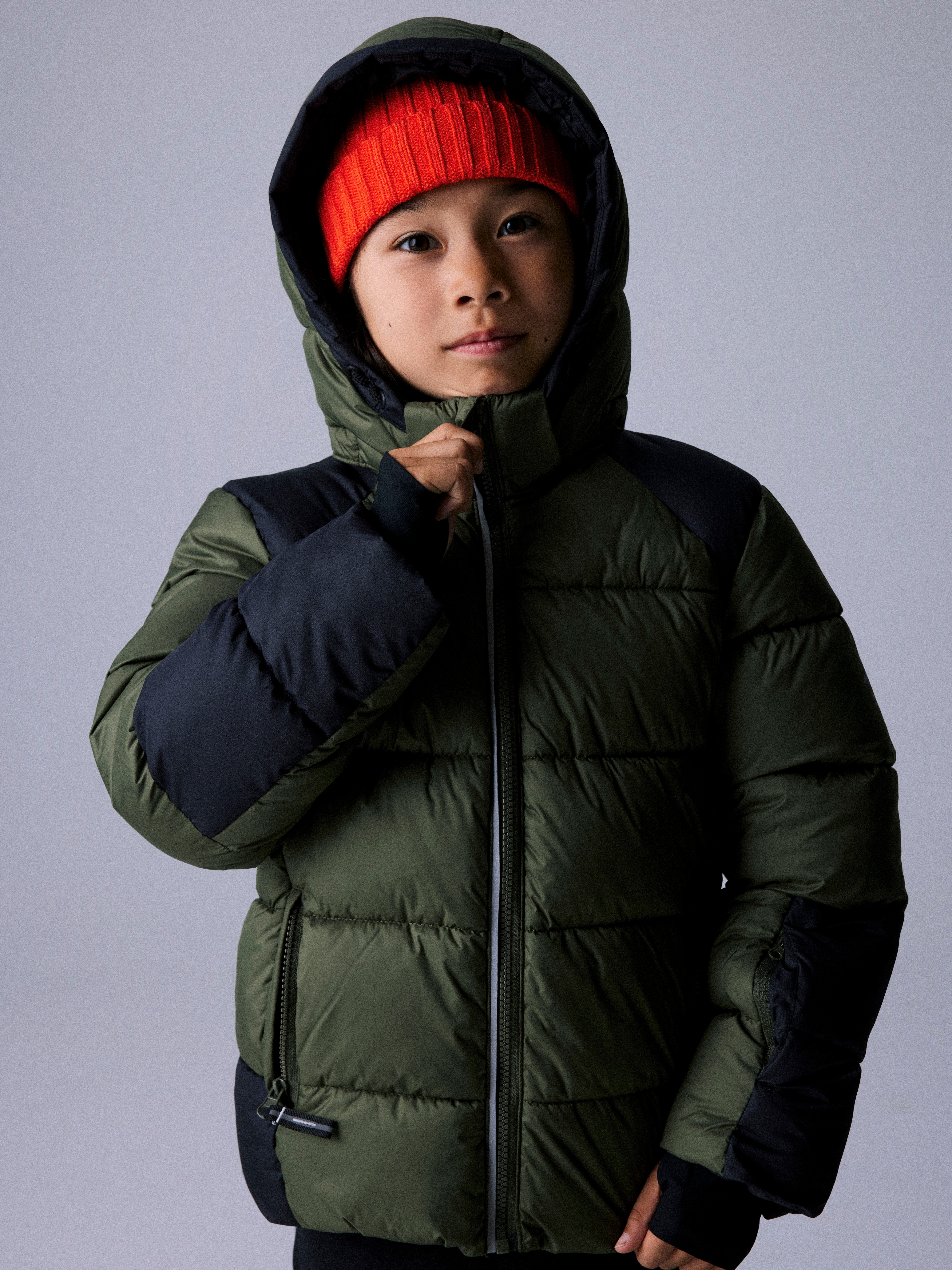 Name It Skijacke "NKMMOTION05 Ski Jacket Fo" Mit Kapuze Wasser- Und Winddicht, Mit Skipasstasche