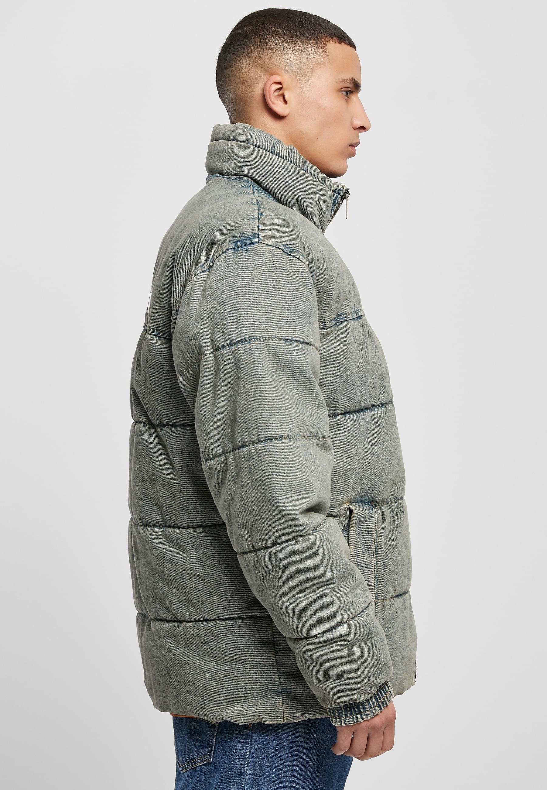 Karl Kani Winterjacke »Karl Kani Herren KM224-019-1 KK OG Denim Puffer Jacket«, (1 St.), ohne Kapuze