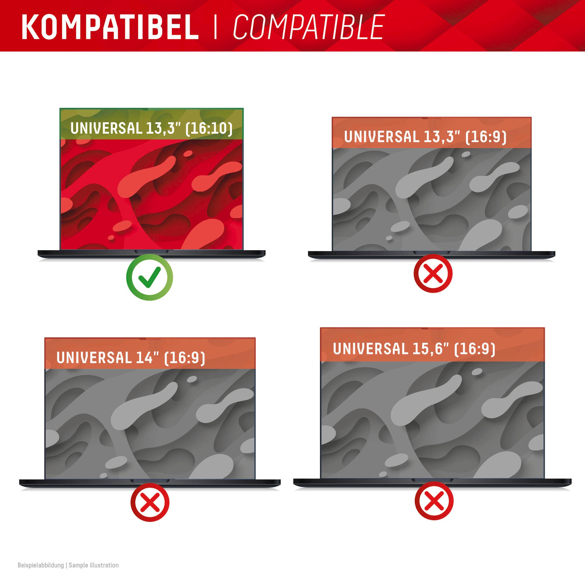 Displex Displayschutzfolie »Privacy Safe«, universal, 16:10, Blickschutzfolie, Schutzfolie, Bildschirmschutz