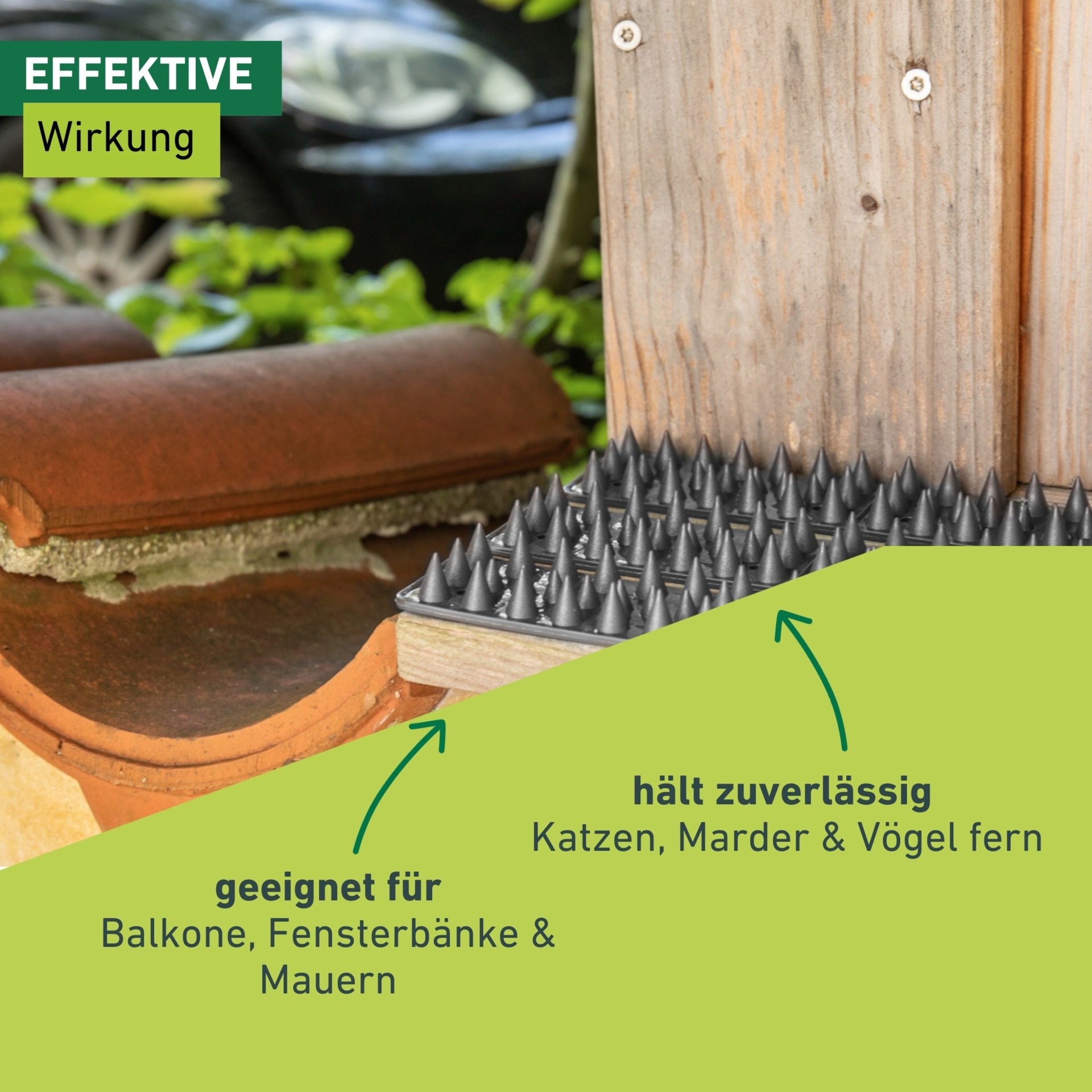 Windhager Taubenspikes »Tierabwehr Barriere Spikes 10 tlg., 49 x 4,3 x 1,5 cm« Abwehrmatte für Vögel, Tauben oder Katzen, kürzbar