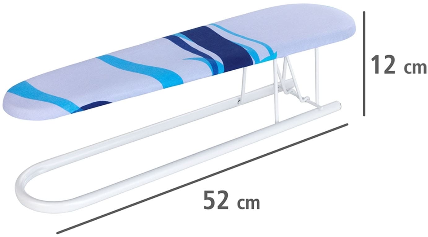 WENKO Ärmelbrett »Modell Wave«, Bügelfläche 52 cmx12 cm, Ärmelbügelbrett, praktische Bügelhilfe mit gepolstertem Dekorbezug