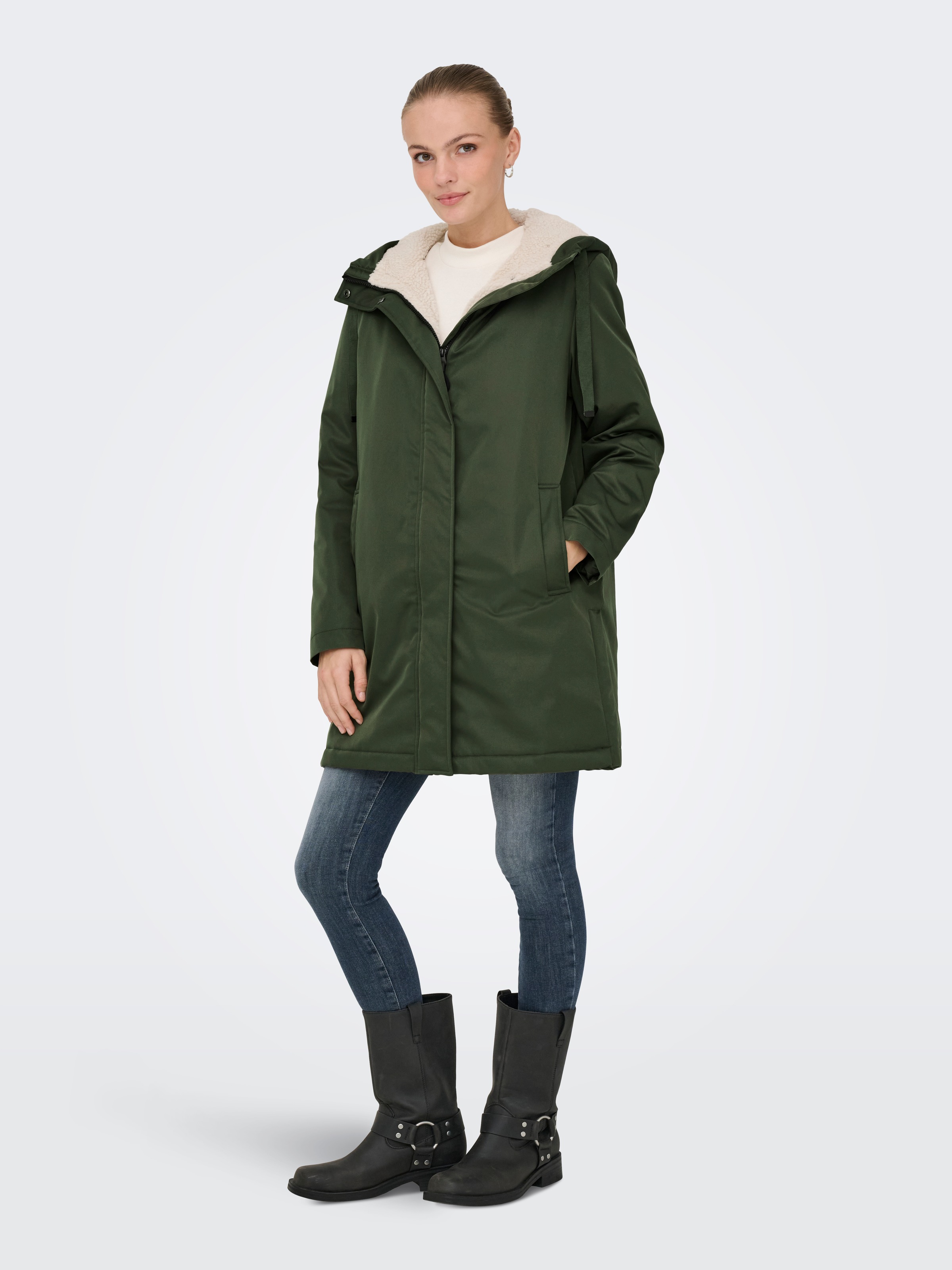 ONLY Onlfelina Life Parka Green Size M 3