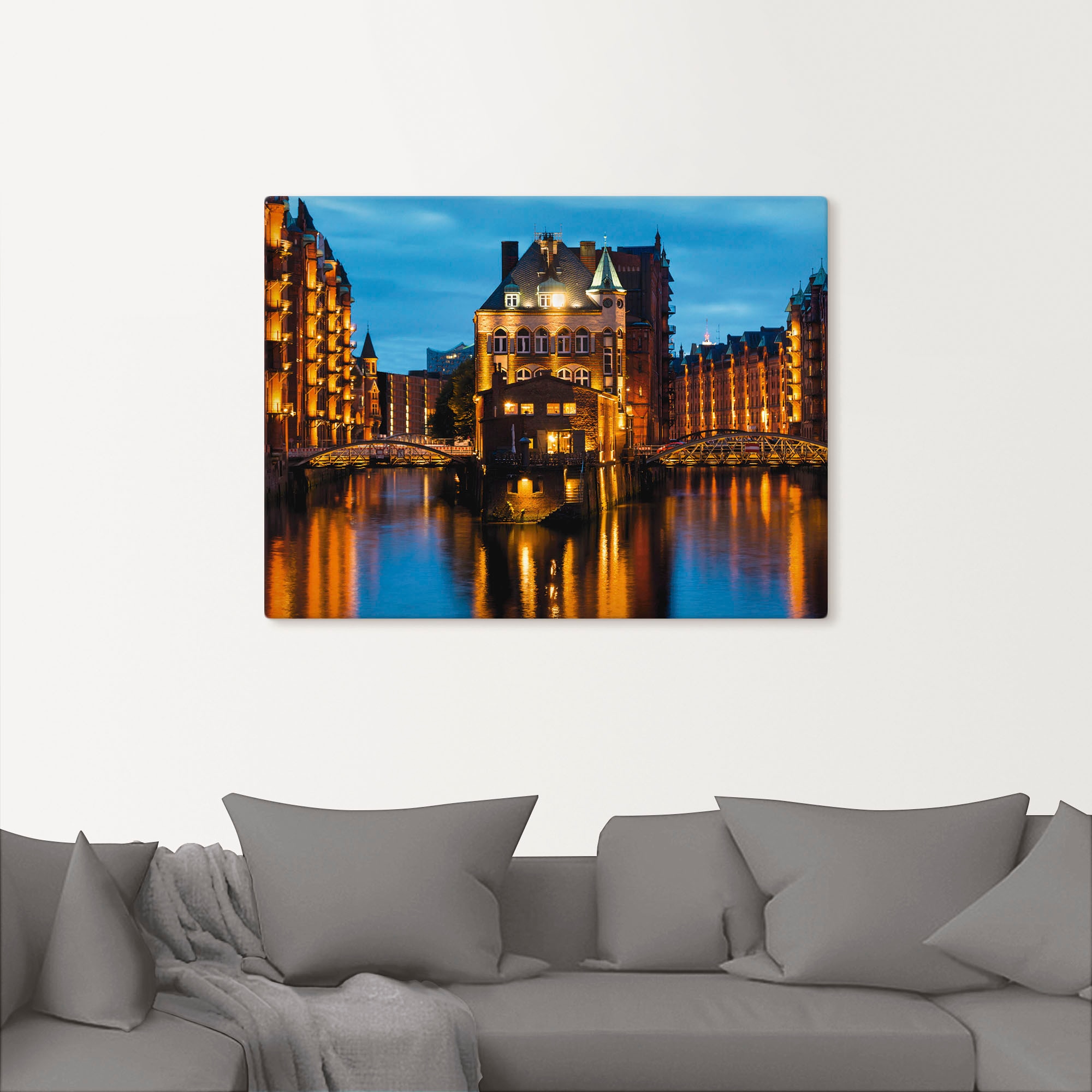 Artland Wandbild »Teil der alten Speicherstadt in Hamburg«, Deutschland, (1 St.), als Leinwandbild, Poster, Wandaufkleber in verschied. Größen